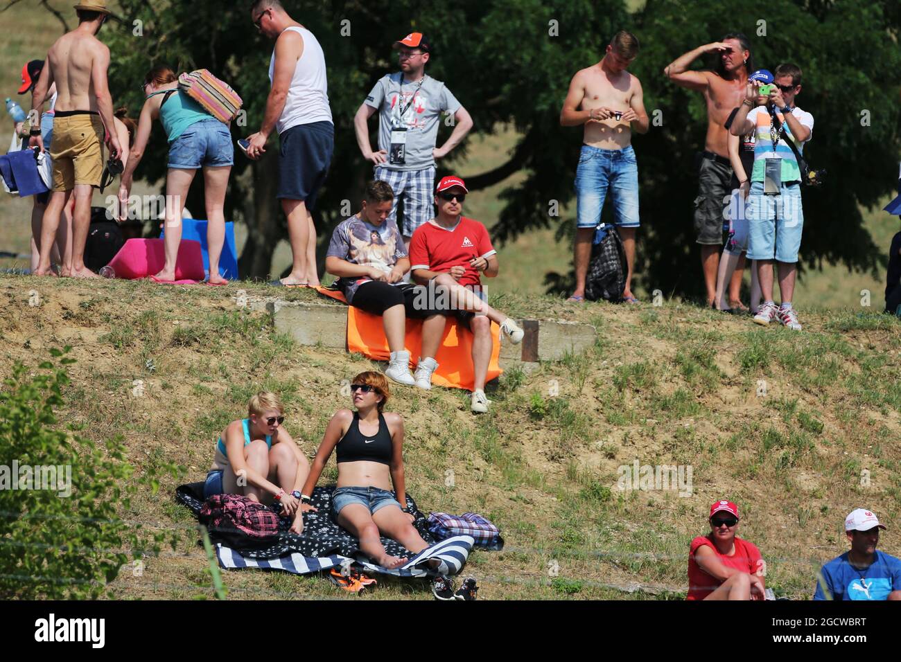 Lüfter. Großer Preis von Ungarn, Freitag, 24. Juli 2015. Budapest, Ungarn. Stockfoto