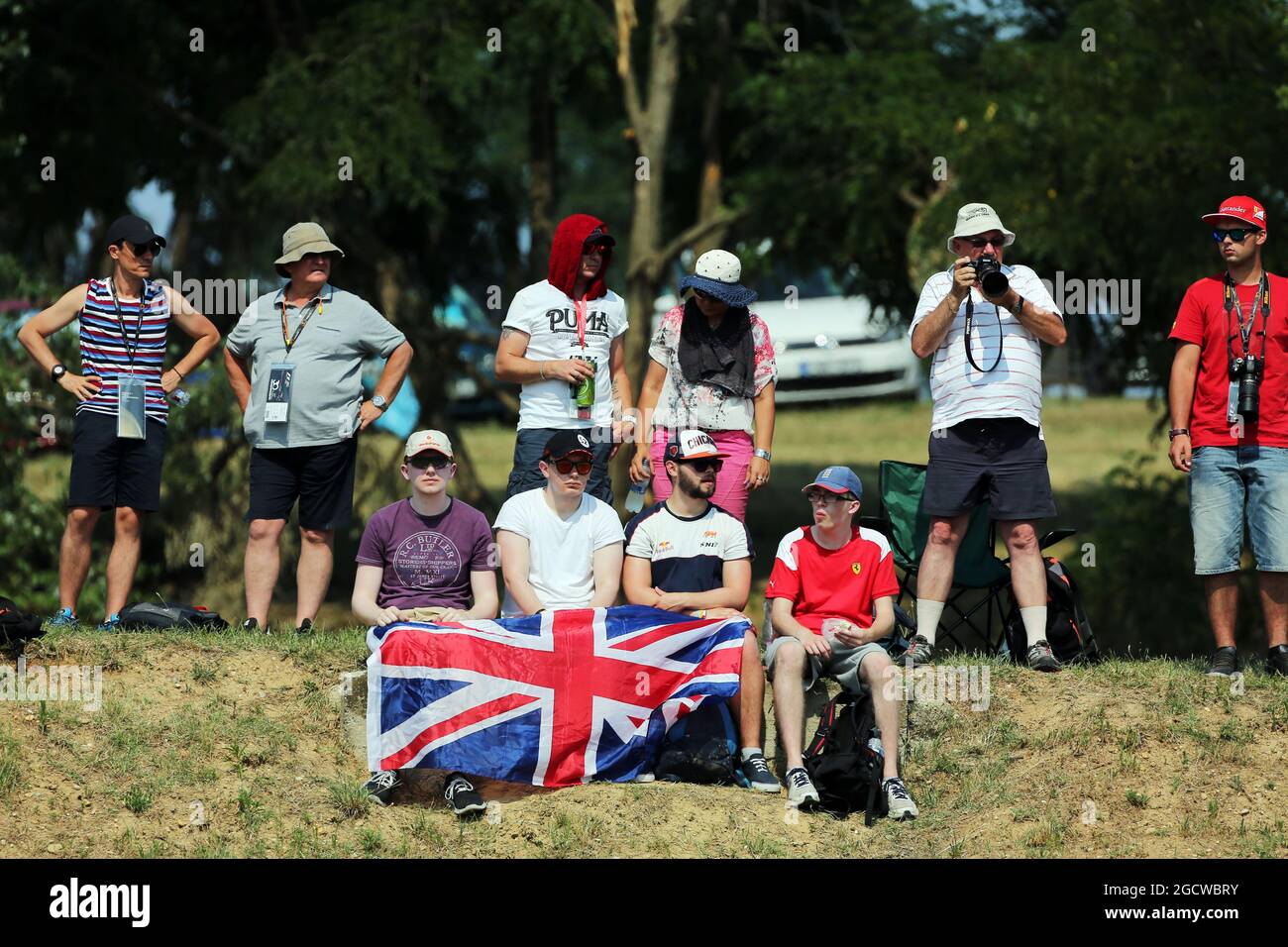 Lüfter. Großer Preis von Ungarn, Freitag, 24. Juli 2015. Budapest, Ungarn. Stockfoto