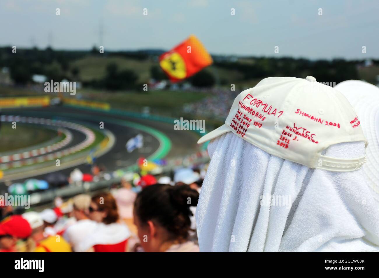 Fans und Atmosphäre. Großer Preis von Ungarn, Samstag, 25. Juli 2015. Budapest, Ungarn. Stockfoto