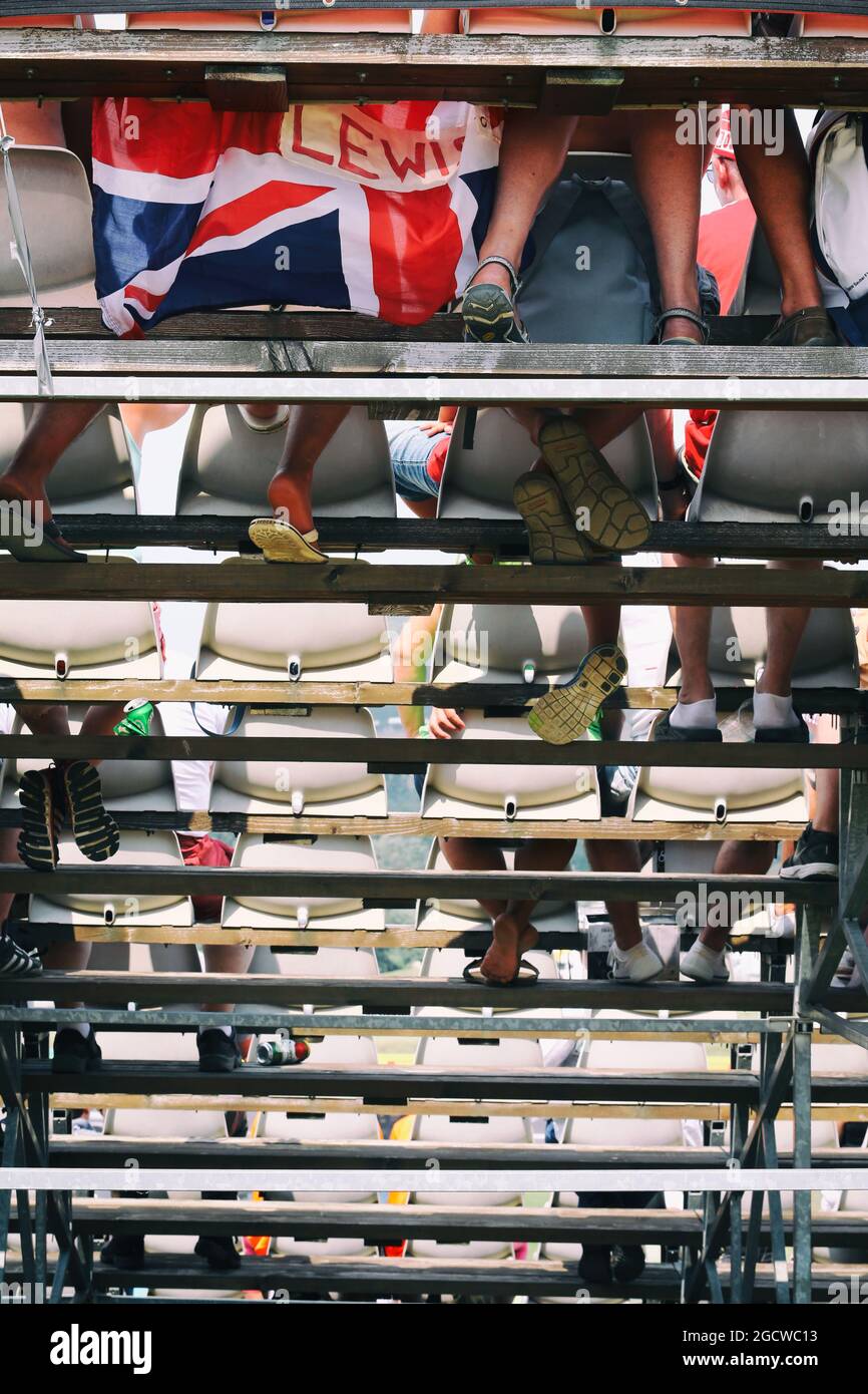 Lüfter. Großer Preis von Ungarn, Samstag, 25. Juli 2015. Budapest, Ungarn. Stockfoto