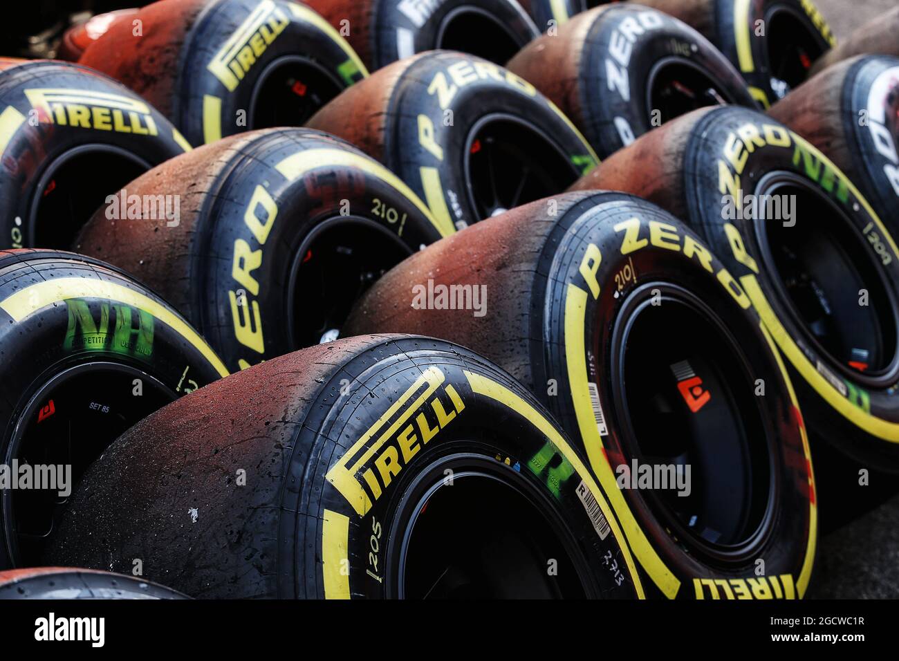 Pirelli-Reifen. Großer Preis von Ungarn, Samstag, 25. Juli 2015. Budapest, Ungarn. Stockfoto