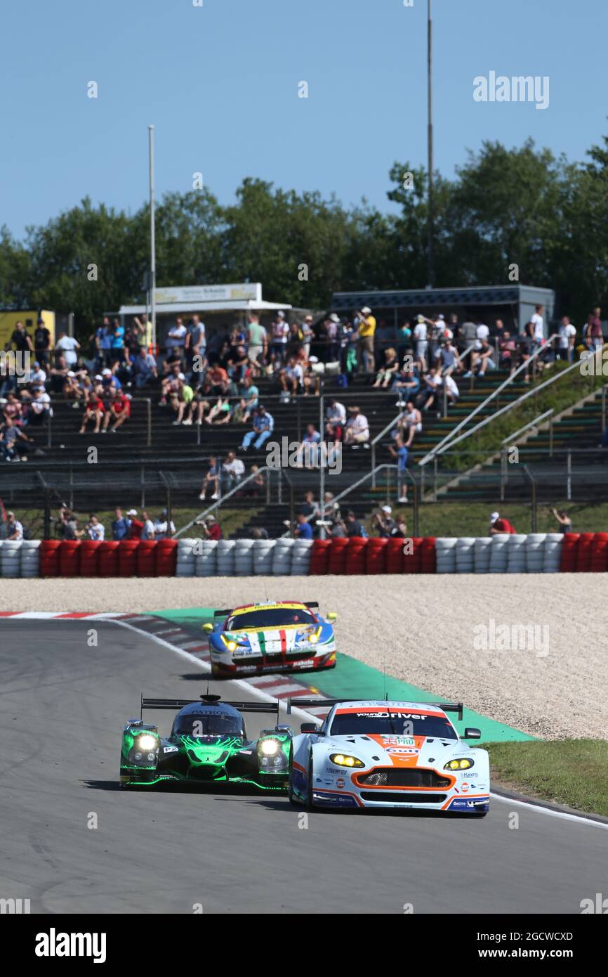 Christoffer Nygaard (DEN) / Marco Sorensen (DEN) #95 Aston Martin Vantage V8. FIA-Langstrecken-Weltmeisterschaft, Runde 4, Sonntag, 30. August 2015. Nürburgring, Deutschland. Stockfoto