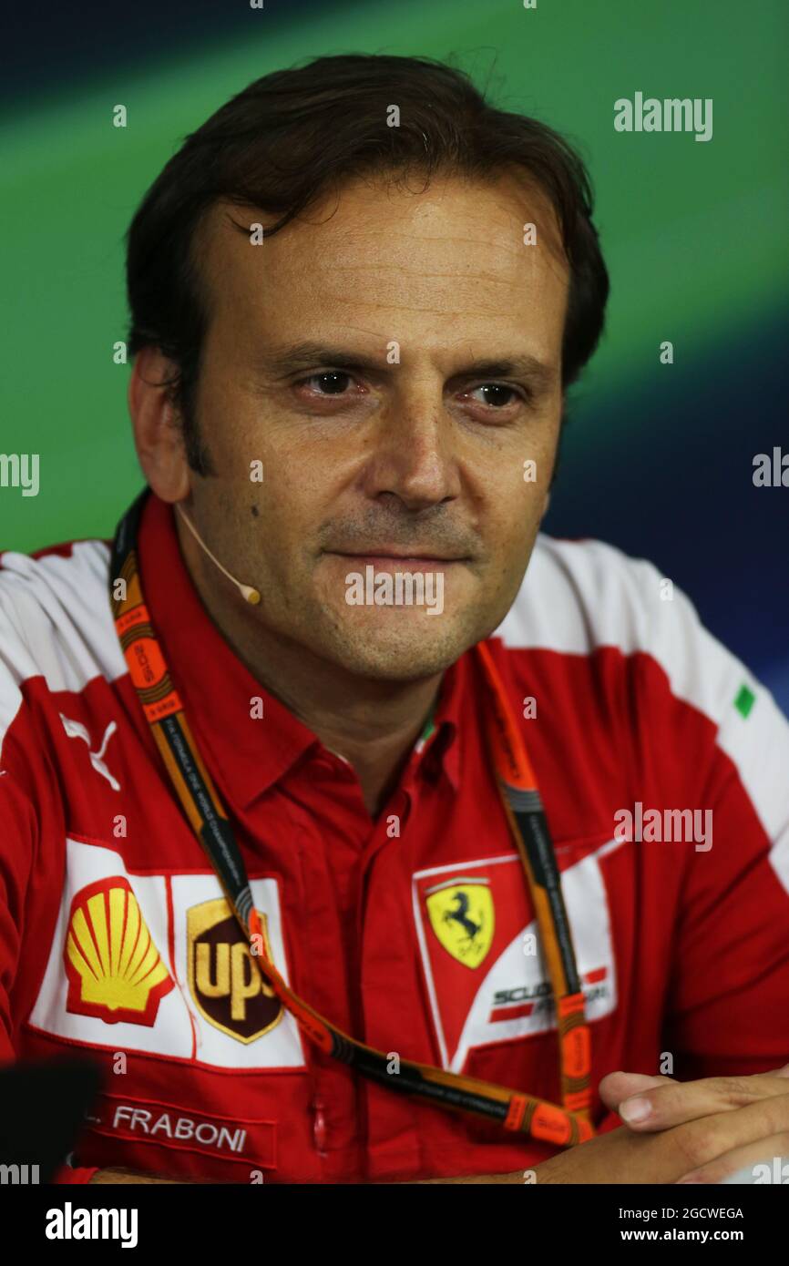 Luigi Fraboni (ITA) Ferrari Head of Engine Trackside Operations. Großer Preis von Japan, Freitag, 25. September 2015. Suzuka, Japan. Stockfoto