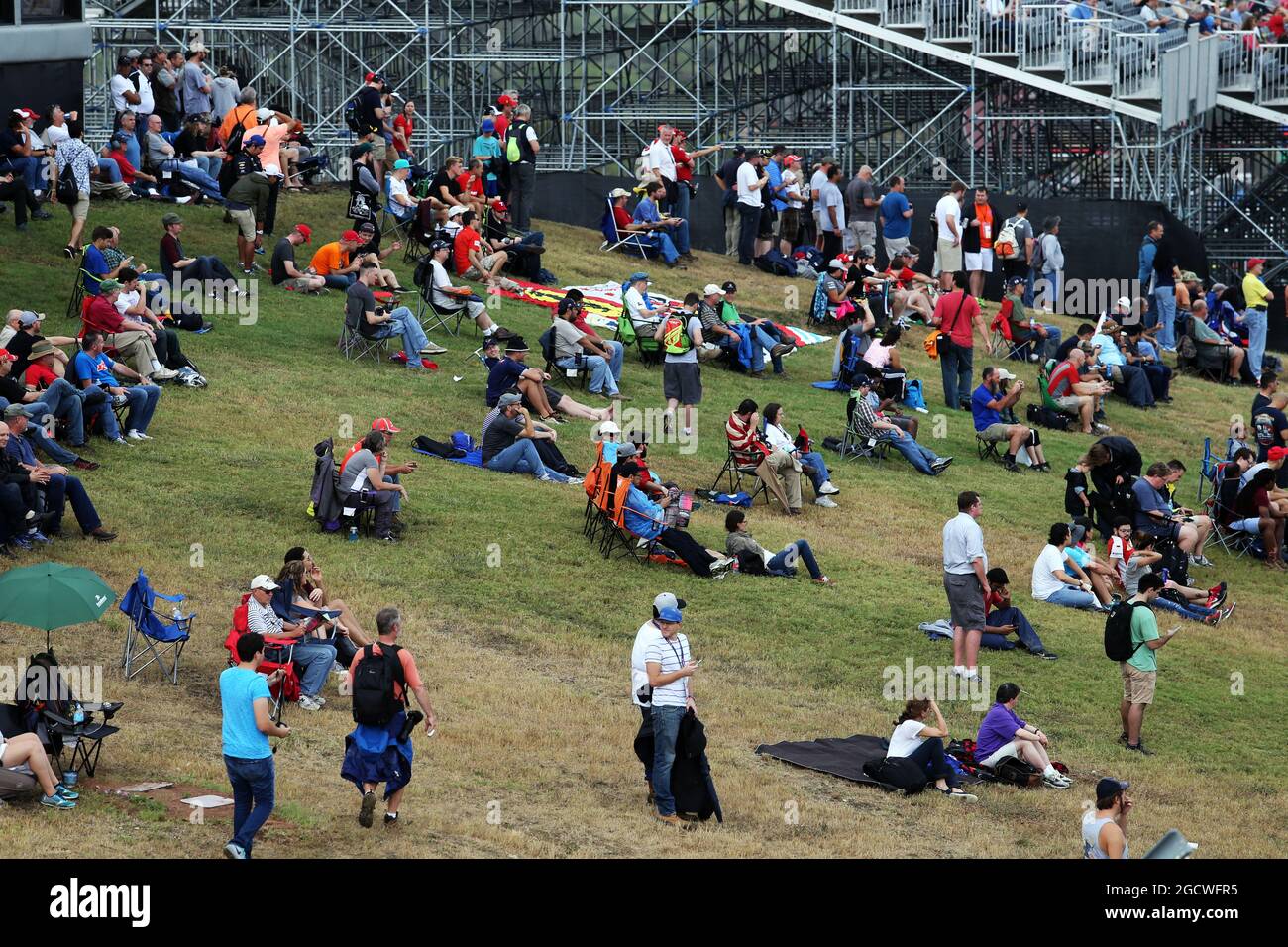 Lüfter. Großer Preis der Vereinigten Staaten, Freitag, 23. Oktober 2015. Circuit of the Americas, Austin, Texas, USA. Stockfoto