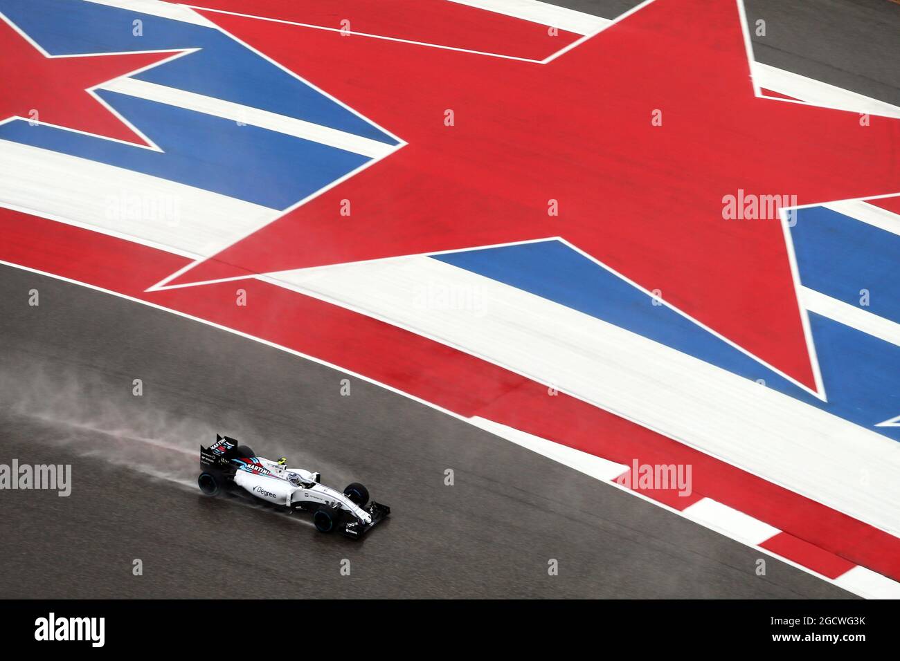 Valtteri Bottas (FIN) Williams FW37 im Qualifying. Großer Preis der Vereinigten Staaten, Sonntag, 25. November 2015. Circuit of the Americas, Austin, Texas, USA. Stockfoto