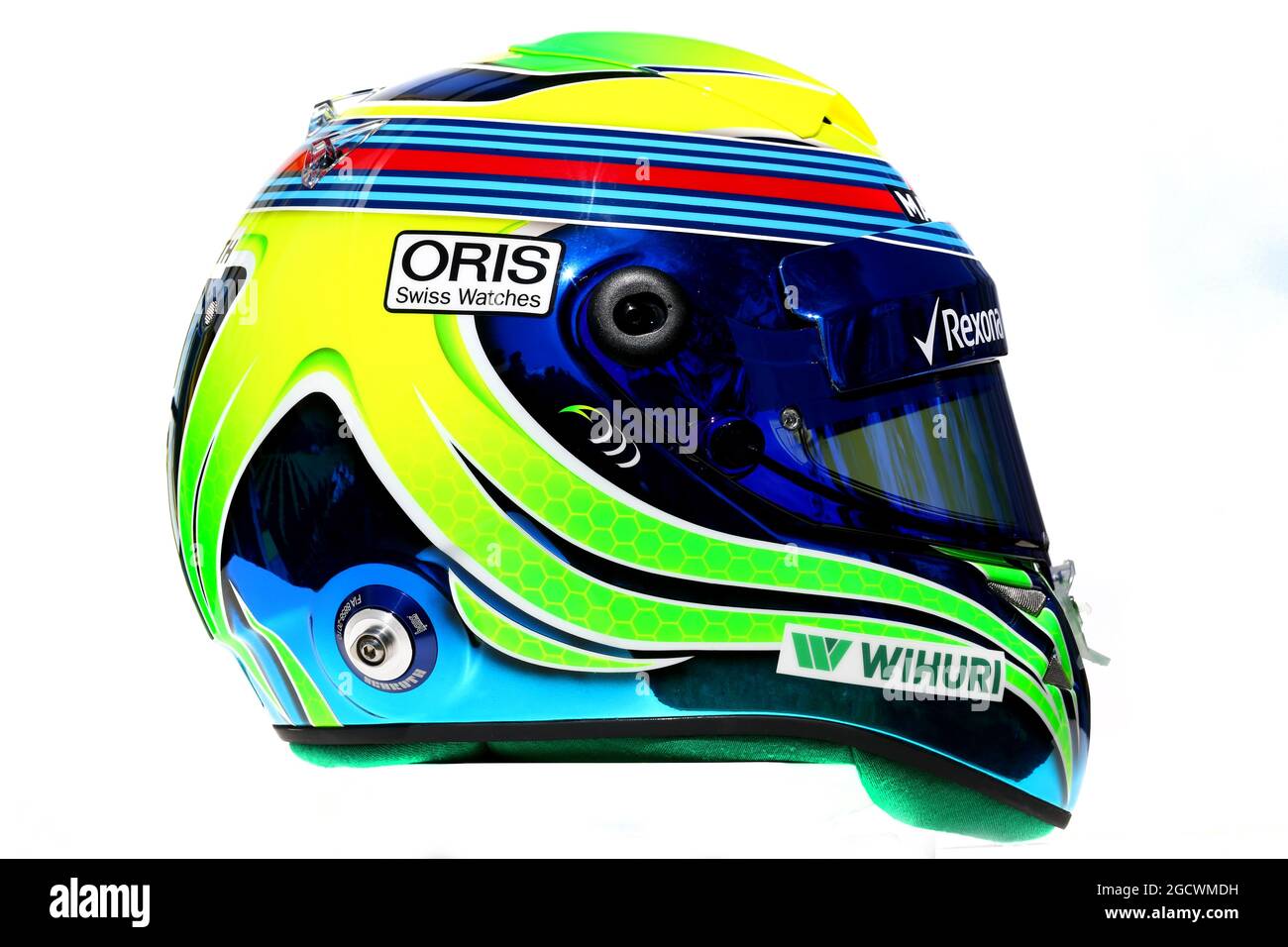 Der Helm von Fam. Massa (BH) Williams. Großer Preis von Australien, Donnerstag, 17. März 2016. Albert Park, Melbourne, Australien. Stockfoto
