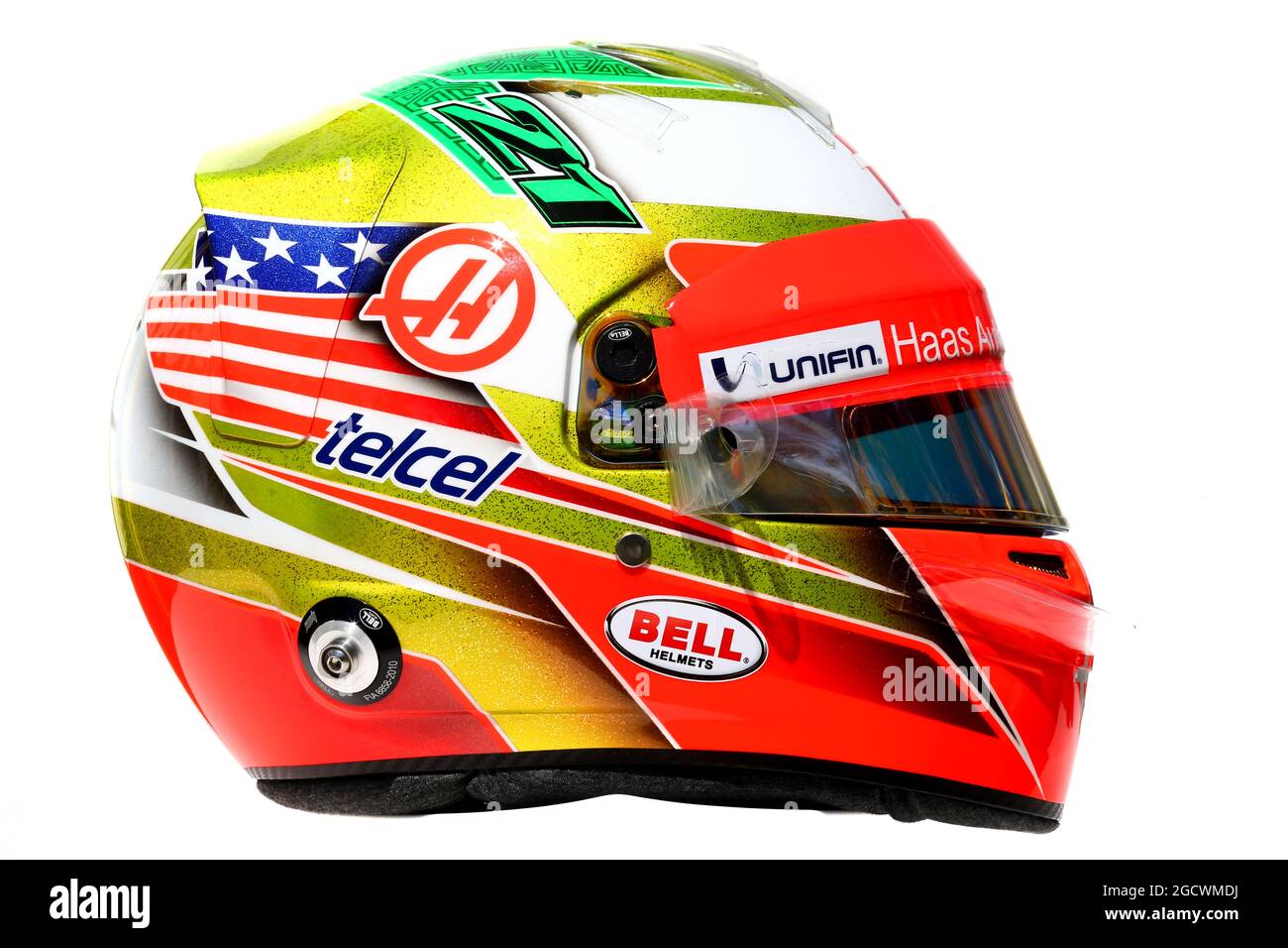 Der Helm des Esteban Gutierrez (MEX) Haas F1 Teams. Großer Preis von Australien, Donnerstag, 17. März 2016. Albert Park, Melbourne, Australien. Stockfoto