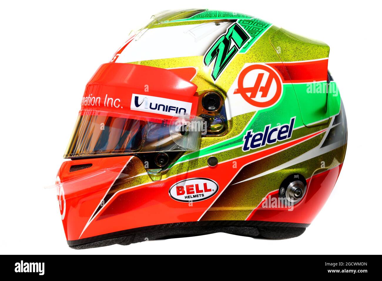 Der Helm des Esteban Gutierrez (MEX) Haas F1 Teams. Großer Preis von Australien, Donnerstag, 17. März 2016. Albert Park, Melbourne, Australien. Stockfoto