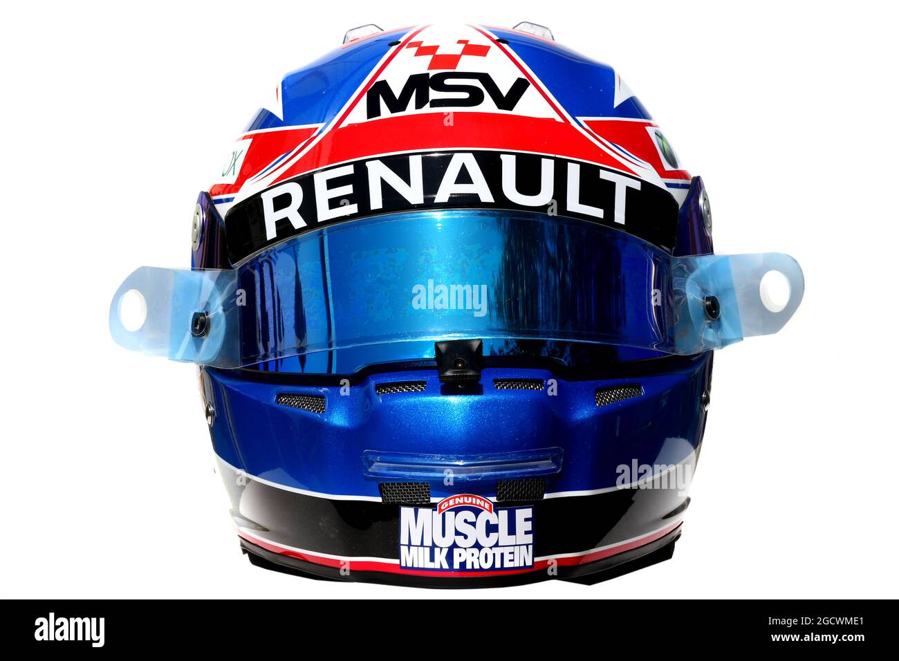 Der Helm des Jolyon Palmer (GBR) Renault Sport F1 Team. Großer Preis von Australien, Donnerstag, 17. März 2016. Albert Park, Melbourne, Australien. Stockfoto