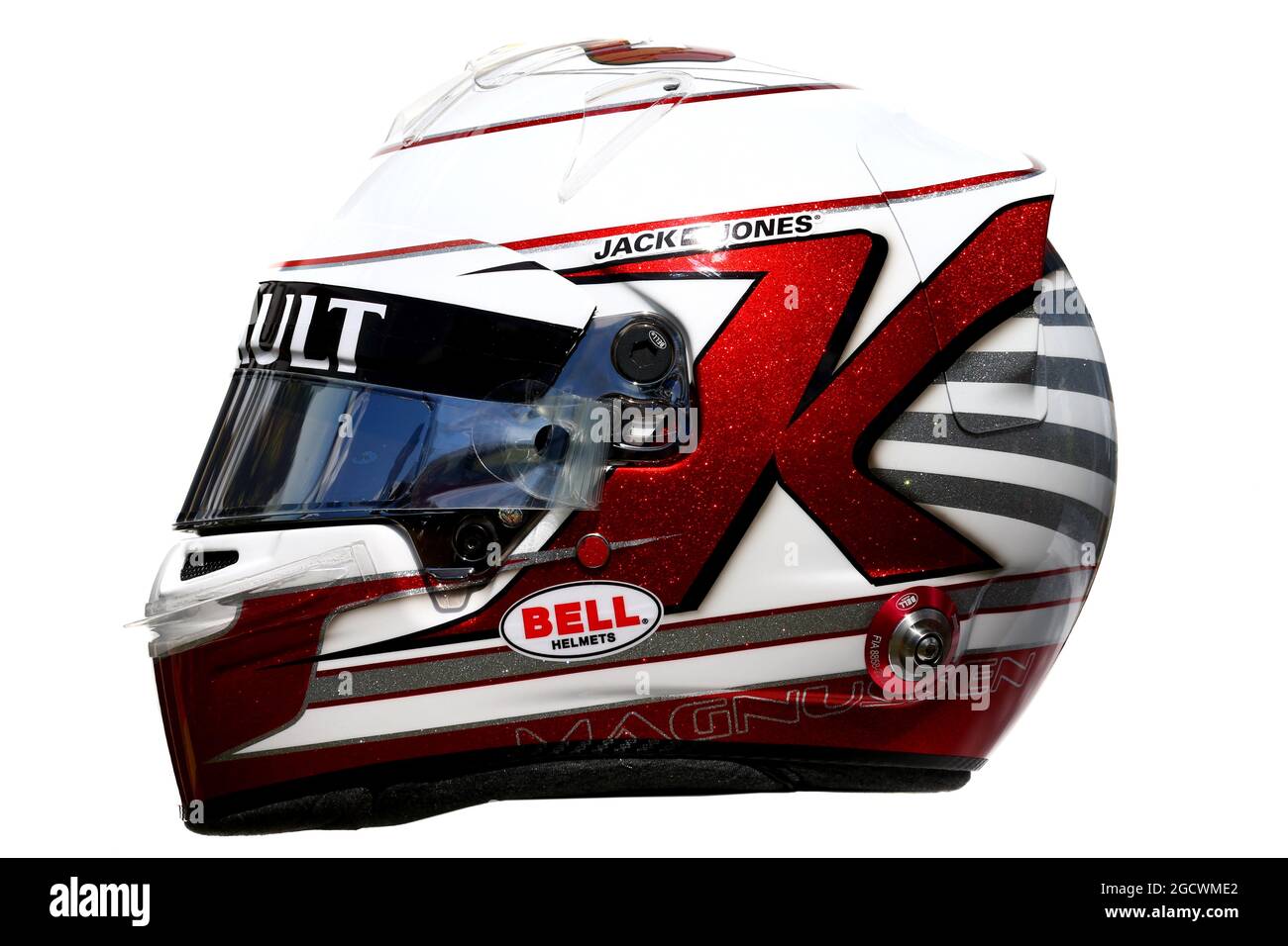 Der Helm von Kevin Magnussen (DEN) Renault Sport F1 Team. Großer Preis von Australien, Donnerstag, 17. März 2016. Albert Park, Melbourne, Australien. Stockfoto