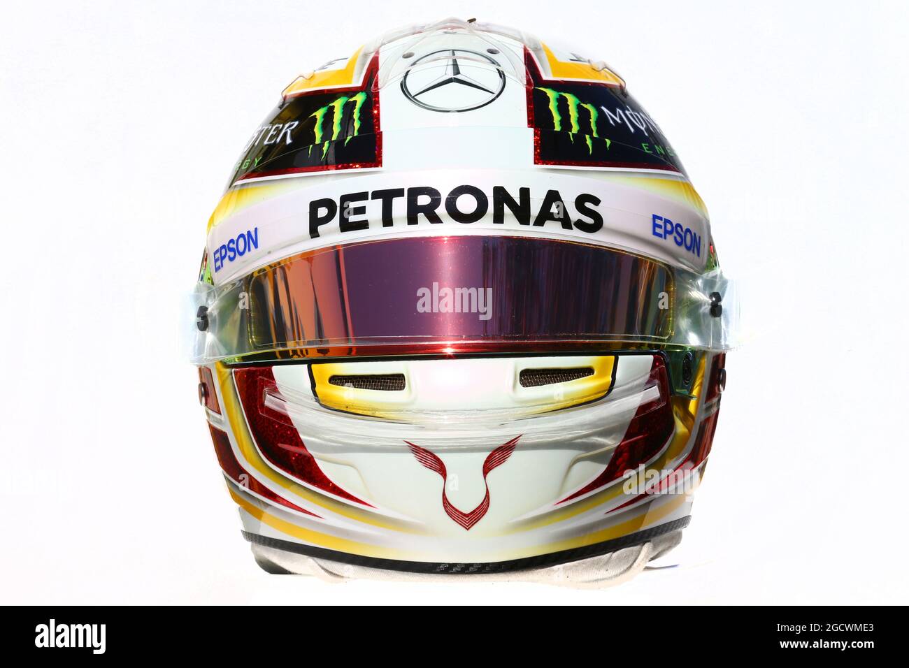 Der Helm von Lewis Hamilton (GBR) Mercedes AMG F1. Großer Preis von Australien, Donnerstag, 17. März 2016. Albert Park, Melbourne, Australien. Stockfoto