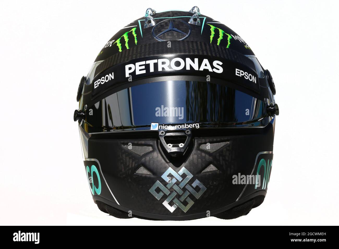 Der Helm von Nico Rosberg (GER) Mercedes AMG F1. Großer Preis von Australien, Donnerstag, 17. März 2016. Albert Park, Melbourne, Australien. Stockfoto