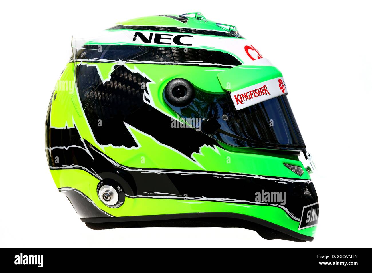 Der Helm von Nico Hulkenberg (GER) Sahara Force India F1. Großer Preis von Australien, Donnerstag, 17. März 2016. Albert Park, Melbourne, Australien. Stockfoto