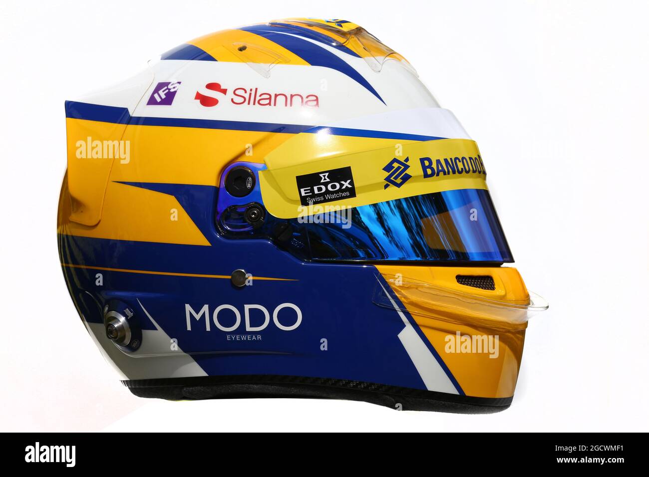 Der Helm des Marcus Ericsson (SWE) sauber F1 Teams. Großer Preis von Australien, Donnerstag, 17. März 2016. Albert Park, Melbourne, Australien. Stockfoto
