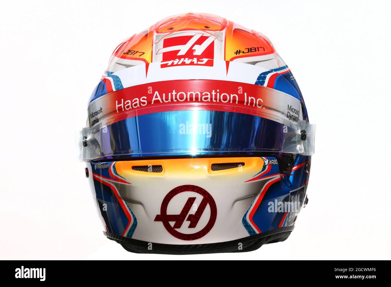 Der Helm des Romain Grosjean (FRA) Haas F1 Teams. Großer Preis von Australien, Donnerstag, 17. März 2016. Albert Park, Melbourne, Australien. Stockfoto