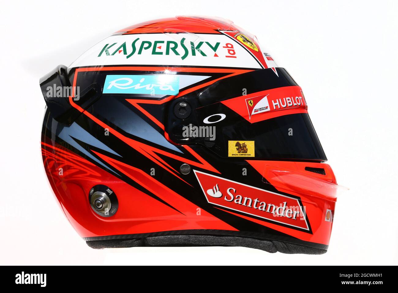 Der Helm von Kimi Räikkönen (FIN) Ferrari. Großer Preis von Australien, Donnerstag, 17. März 2016. Albert Park, Melbourne, Australien. Stockfoto
