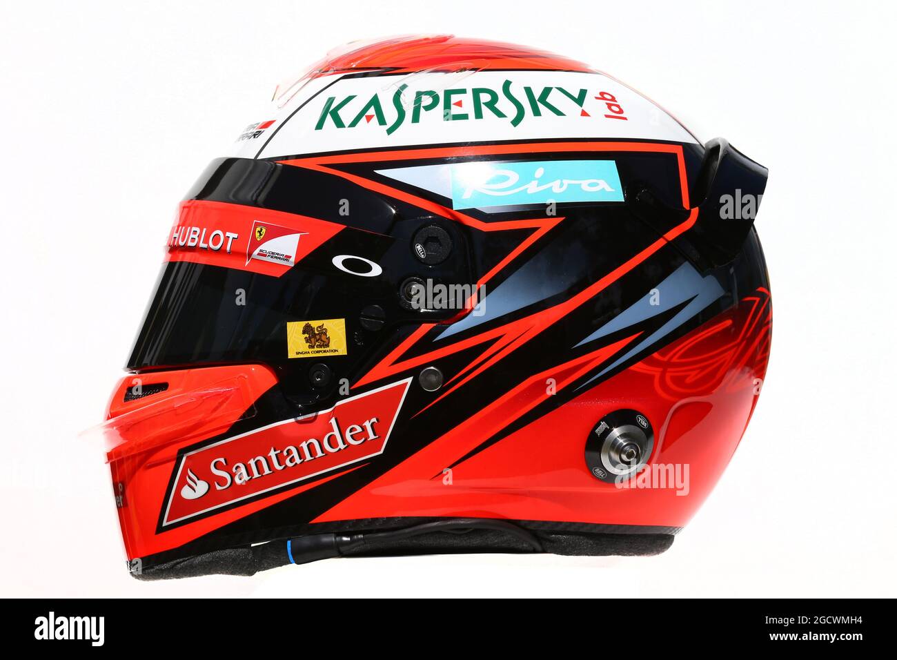Der Helm von Kimi Räikkönen (FIN) Ferrari. Großer Preis von Australien, Donnerstag, 17. März 2016. Albert Park, Melbourne, Australien. Stockfoto