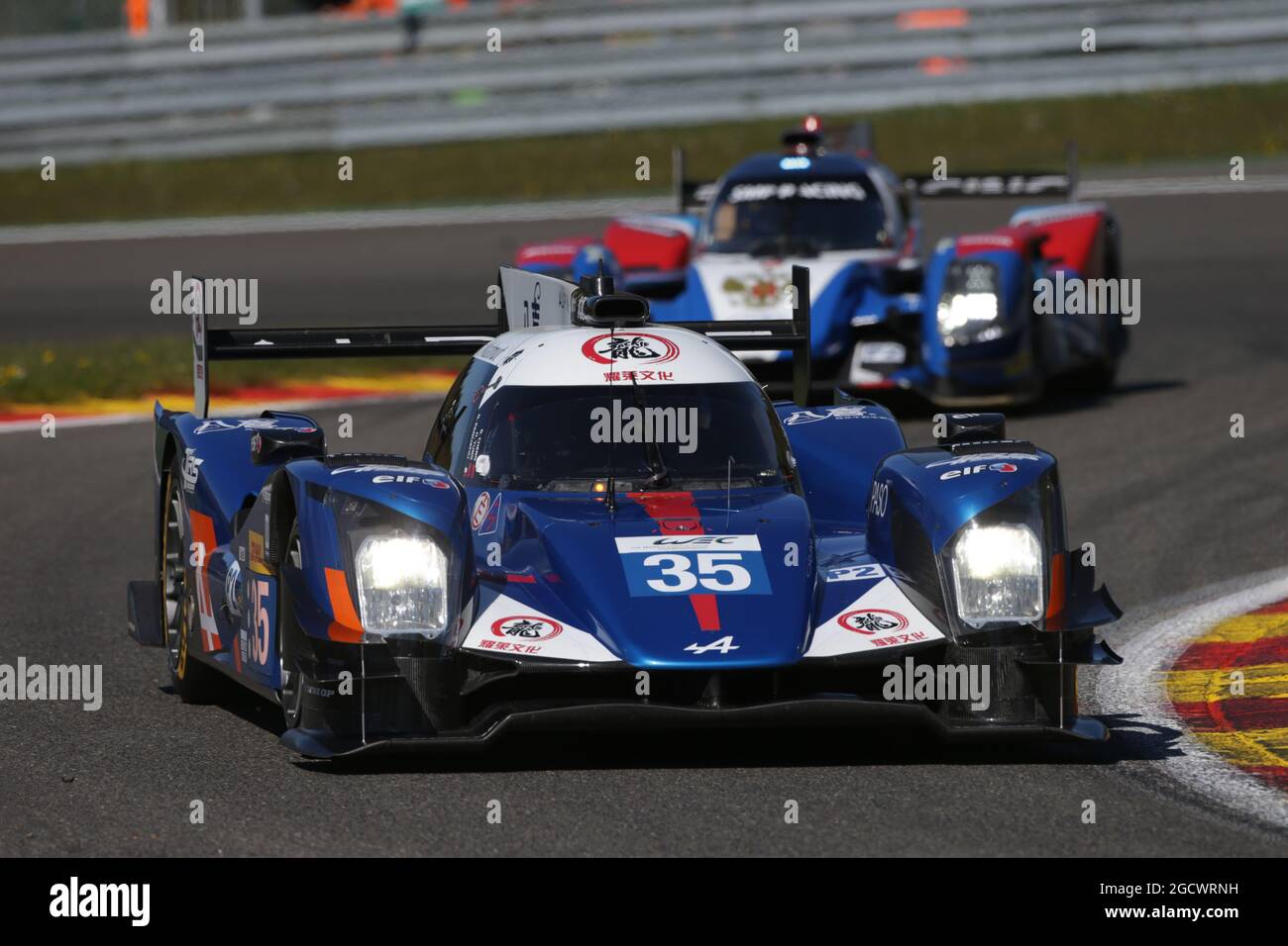 David Cheng (USA) / Ho-Pin Tung (NLD) / Nelson Panciatici (FRA) #35 Baxi DC Racing Alpine, Alpine A460 - Nissan. FIA-Langstrecken-Weltmeisterschaft, Runde 2, Donnerstag, 5. Mai 2016. Spa-Francorchamps, Belgien. Stockfoto