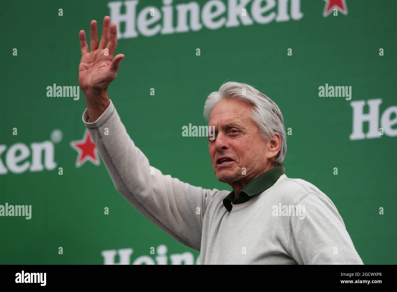 Michael Douglas (USA) Schauspieler auf dem Podium. Großer Preis von Kanada, Sonntag, 12. Juni 2016. Montreal, Kanada. Stockfoto