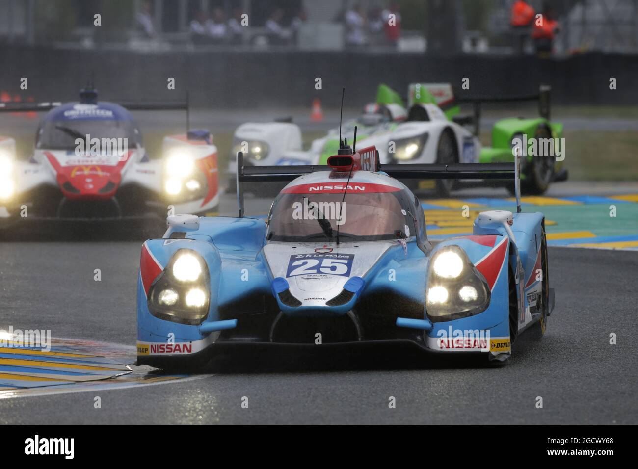 Michael Munemann (GBR) / Andrea Pizzitola (FRA) / Chris Hoy (GBR) #25 Algarve Pro Racing Ligier JS P2-Nissan. FIA-Langstrecken-Weltmeisterschaft, Le Mans 24 Stunden - Rennen, Samstag, 18. Juni 2016. Le Mans, Frankreich. Stockfoto