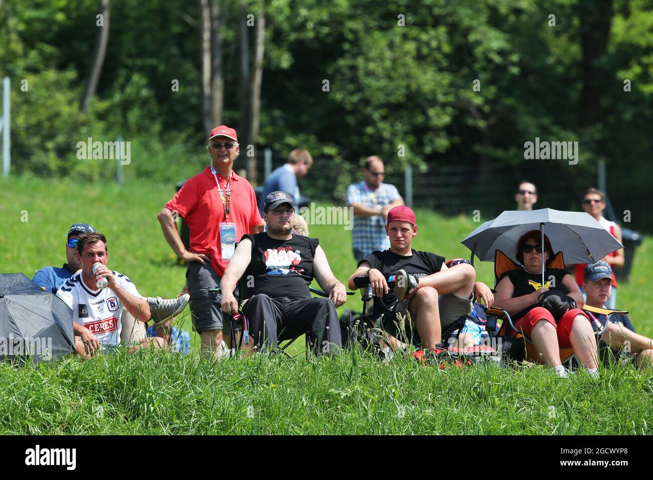 Lüfter. Großer Preis von Österreich, Samstag, 2. Juli 2016. Spielberg, Österreich. Stockfoto