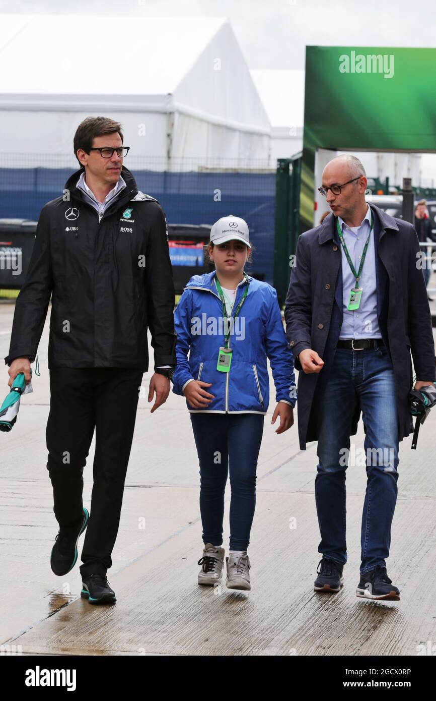 Toto Wolff (GER) Mercedes AMG F1 Aktionär und Executive Director. Großer Preis von Großbritannien, Sonntag, 10. Juli 2016. Silverstone, England. Stockfoto