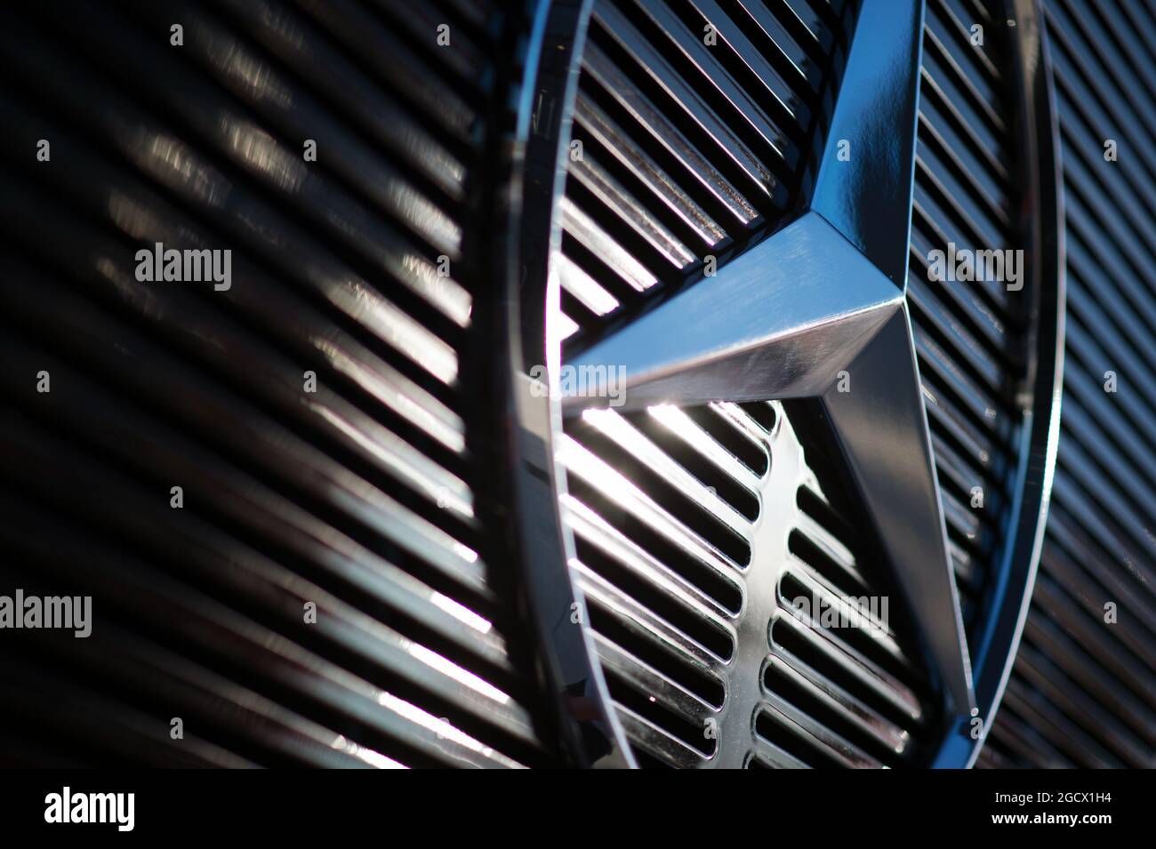 Mercedes-Logo. Großer Preis von Ungarn, Freitag, 22. Juli 2016. Budapest, Ungarn. Stockfoto