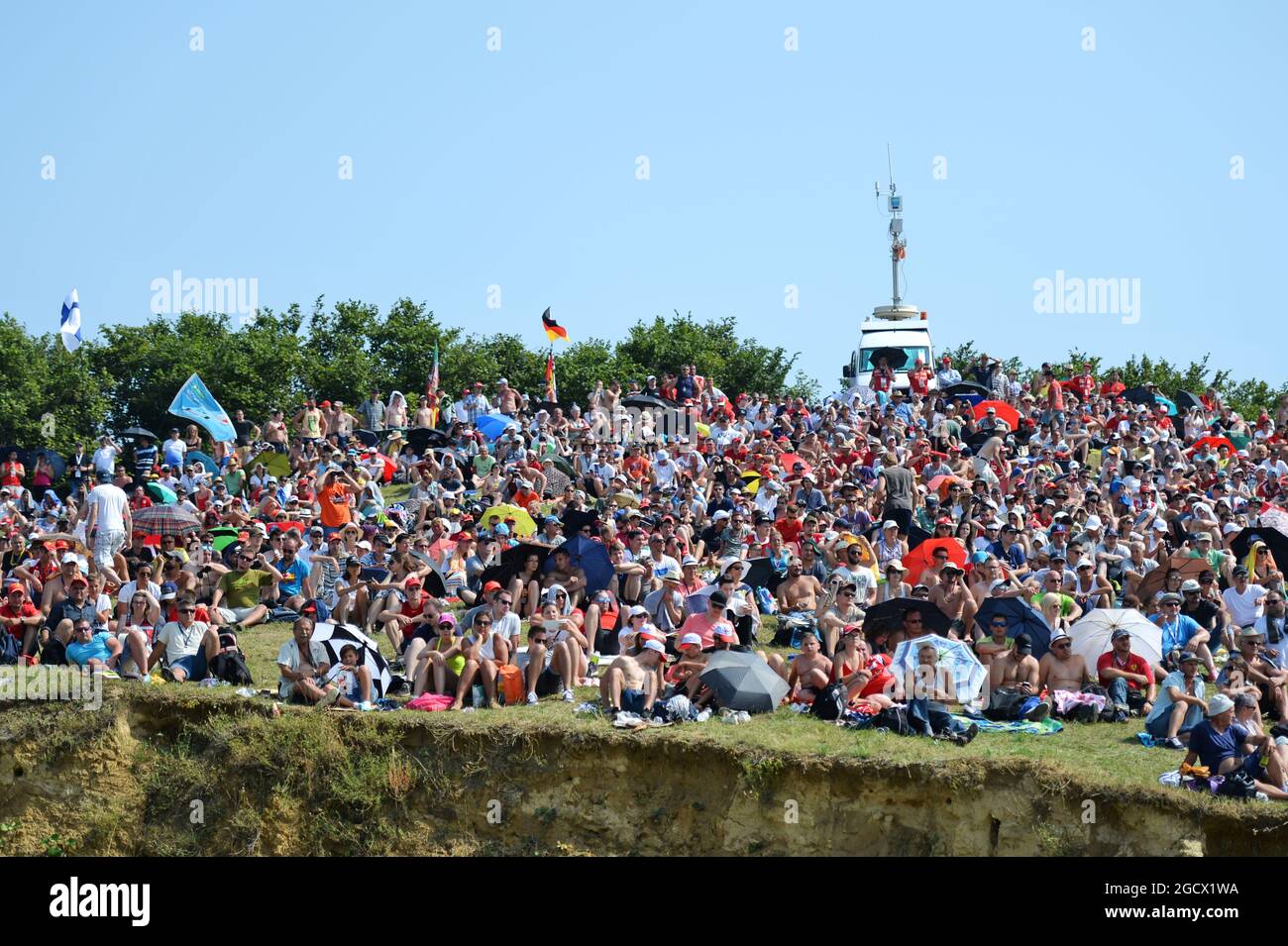Lüfter. Großer Preis von Ungarn, Sonntag, 24. Juli 2016. Budapest, Ungarn. Stockfoto