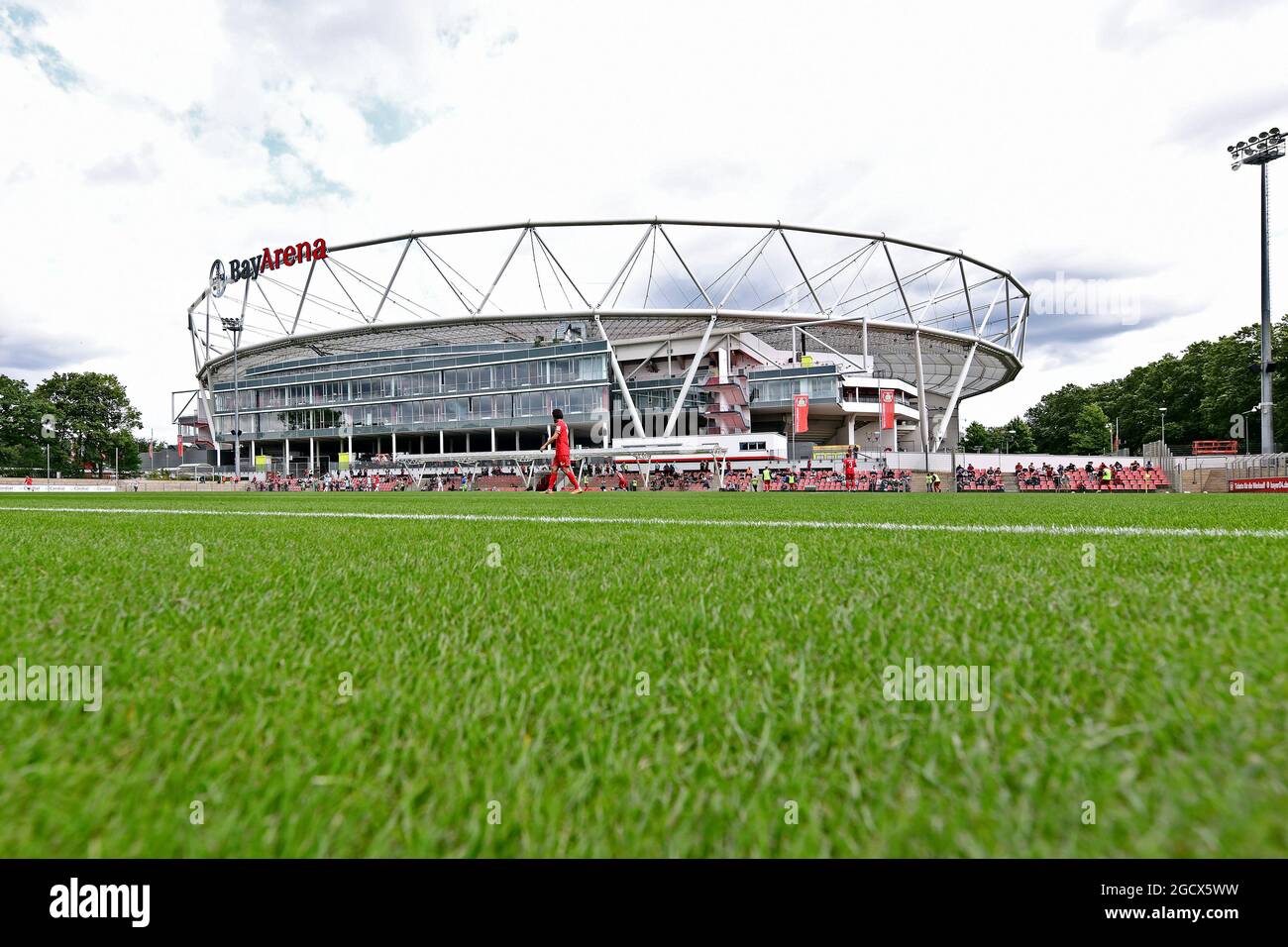 BayArena, das Stadion von Bayer Leverkusen. Stockfoto