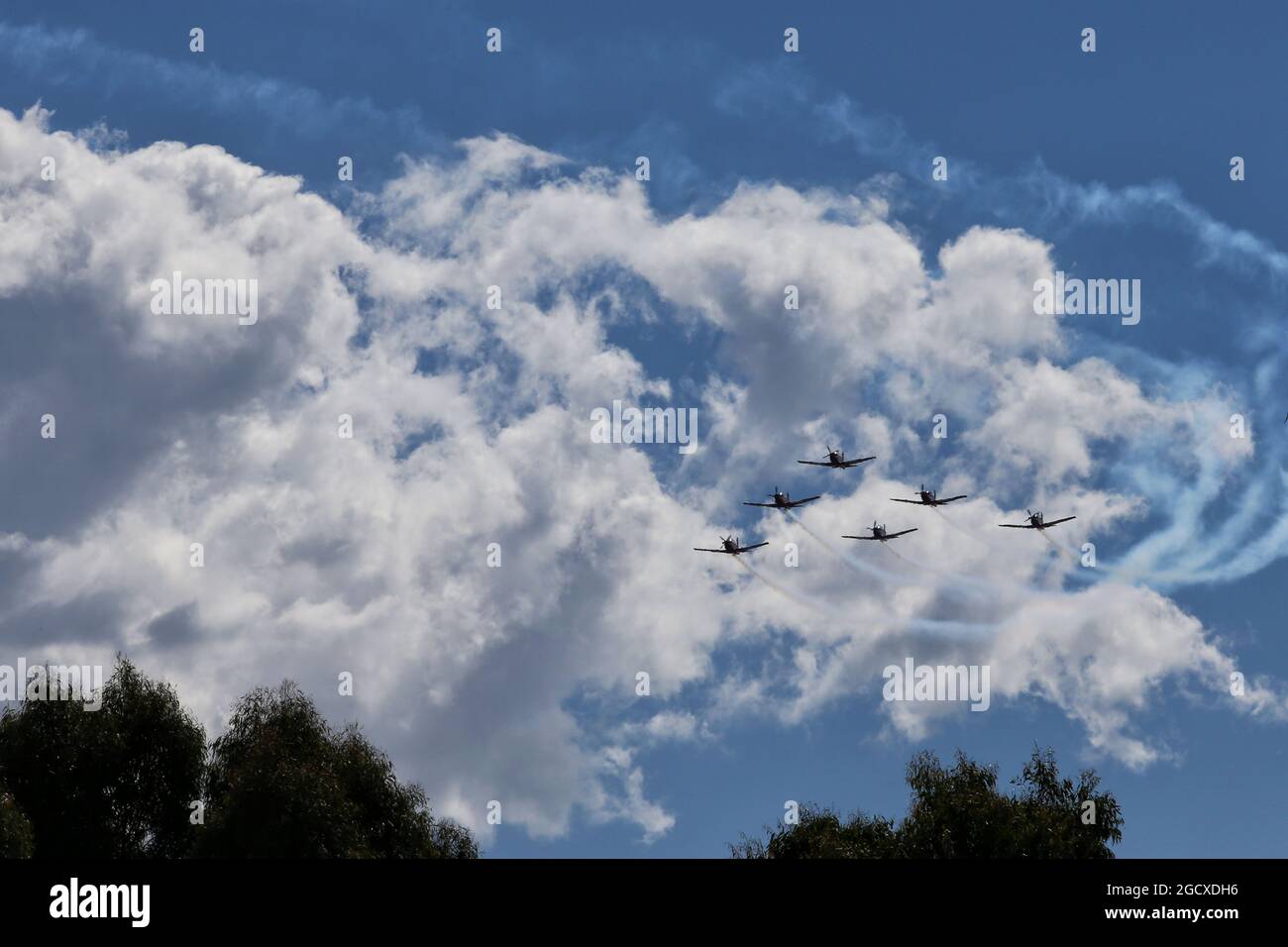 Eine Luftanzeige. Großer Preis von Australien, Samstag, 25. März 2017. Albert Park, Melbourne, Australien. Stockfoto