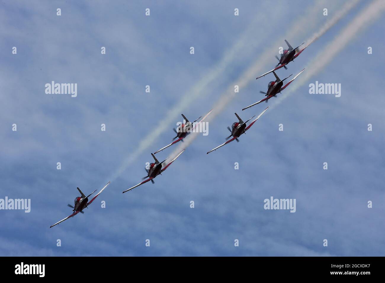 Eine Luftanzeige. Großer Preis von Australien, Sonntag, 26. März 2017. Albert Park, Melbourne, Australien. Stockfoto