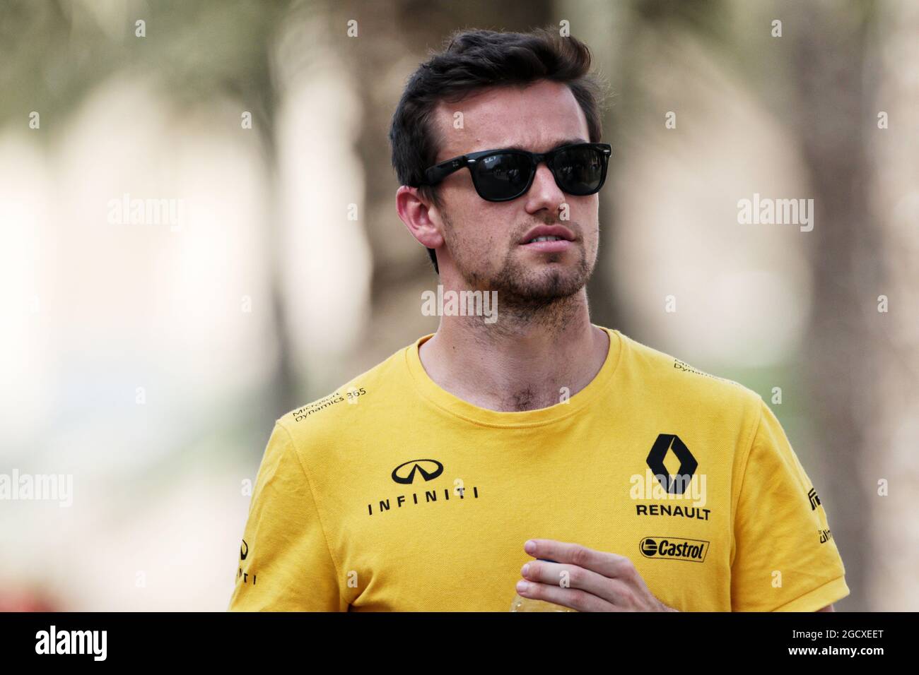 Jolyon Palmer (GBR) Renault Sport F1 Team. Großer Preis von Bahrain, Donnerstag, 13. April 2017. Sakhir, Bahrain. Stockfoto