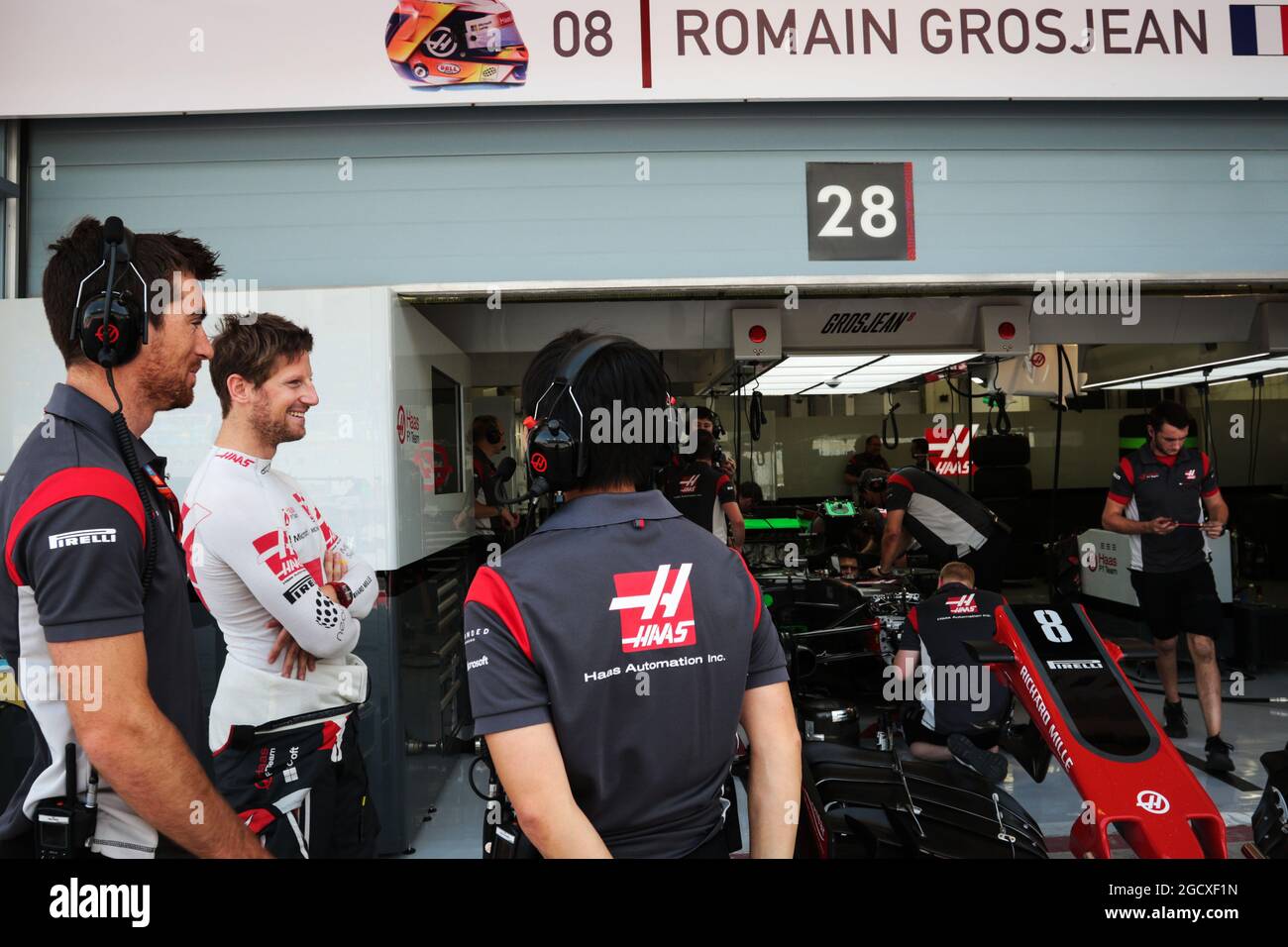 Romain Grosjean (FRA) Haas F1 Team. Formula One Testing, Dienstag, 18. April 2017. Sakhir, Bahrain. Stockfoto