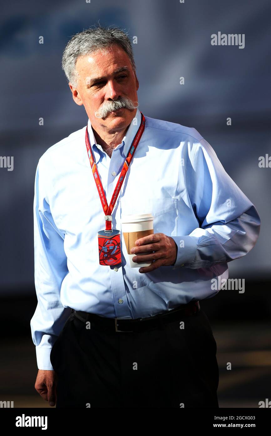 Chase Carey (USA), Vorsitzender der Formel-1-Gruppe. Großer Preis von Spanien, Freitag, 12. Mai 2017. Barcelona, Spanien. Stockfoto
