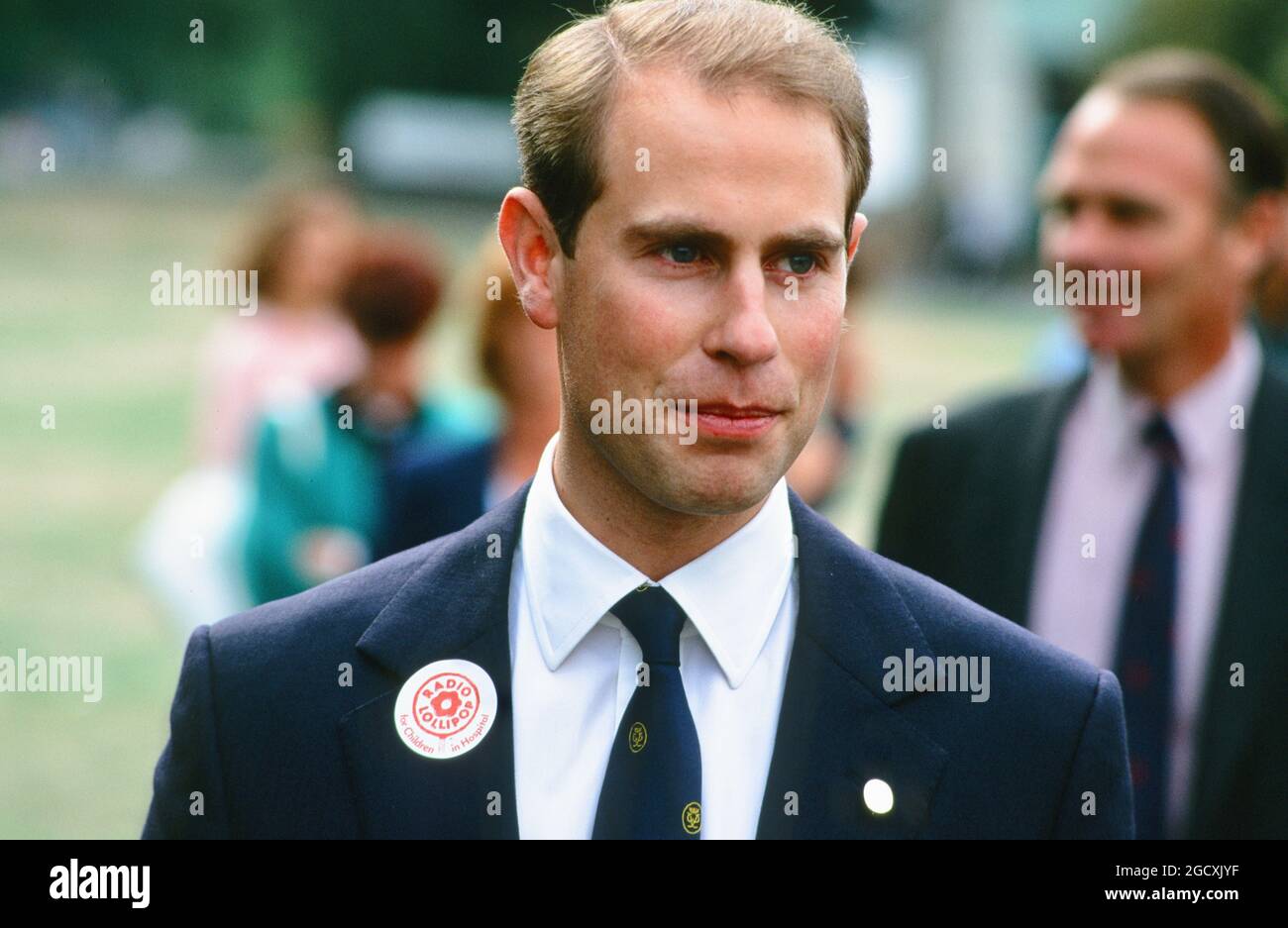 S.H. Prince Edward - Earl of Wessex, Duke of Edinburgh's Award Fun Day, Battersea Park, London. Großbritannien Juni 1990. Stockfoto