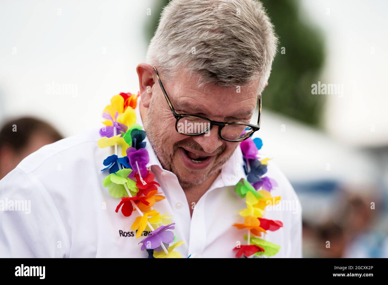 Ross Brawn (GBR) Managing Director, Motorsport beim Formel-1-Raft-Rennen. Großer Preis von Kanada, Samstag, 10. Juni 2017. Montreal, Kanada. Stockfoto