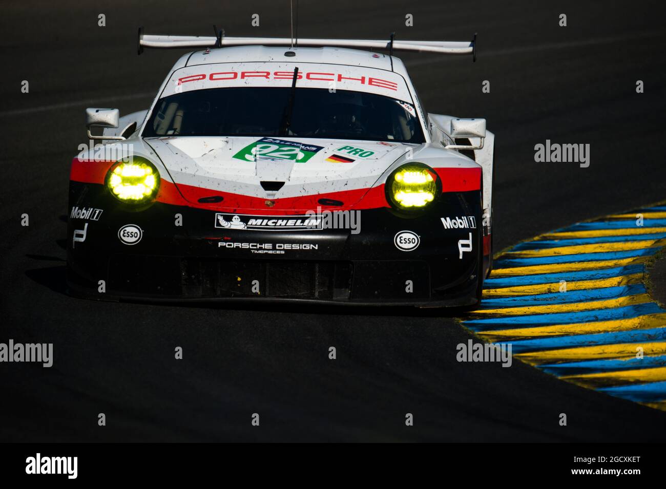 Michael Christensen (DEN) / Kevin Estre (FRA) / Dirk Werner (GER) #92 Porsche GT Team, Porsche 911 RSR. FIA-Langstrecken-Weltmeisterschaft, 24 Stunden von Le Mans - Rennen, Samstag, 17. Juni 2017. Le Mans, Frankreich. Stockfoto