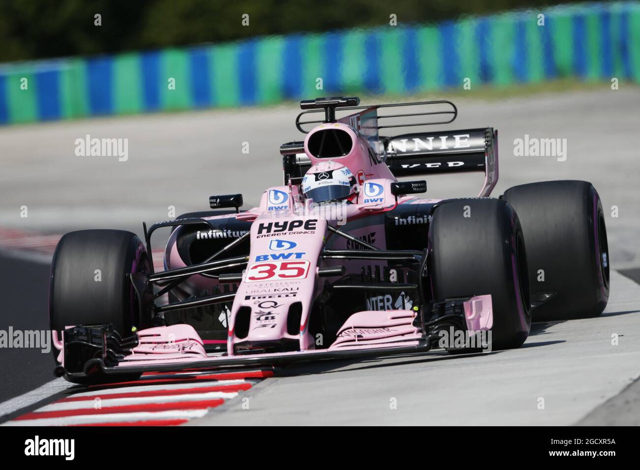 Lucas Auer (AUT) Sahara Force India F1 VJM10-Testtreiber. Formel-1-Tests. Mittwoch, 2. August 2017. Budapest, Ungarn. Stockfoto