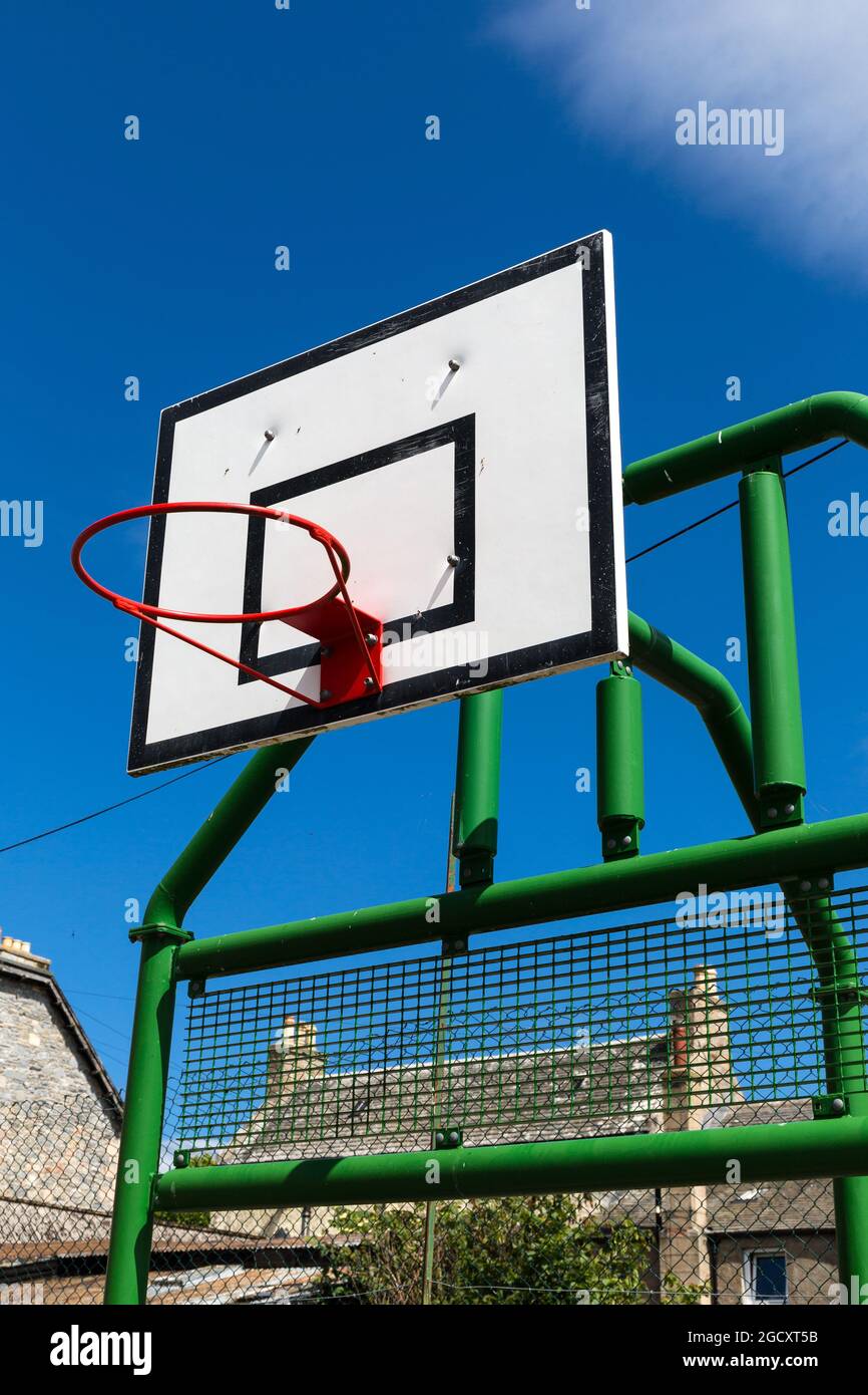 Tomintoul. Basketballkorb Stockfoto