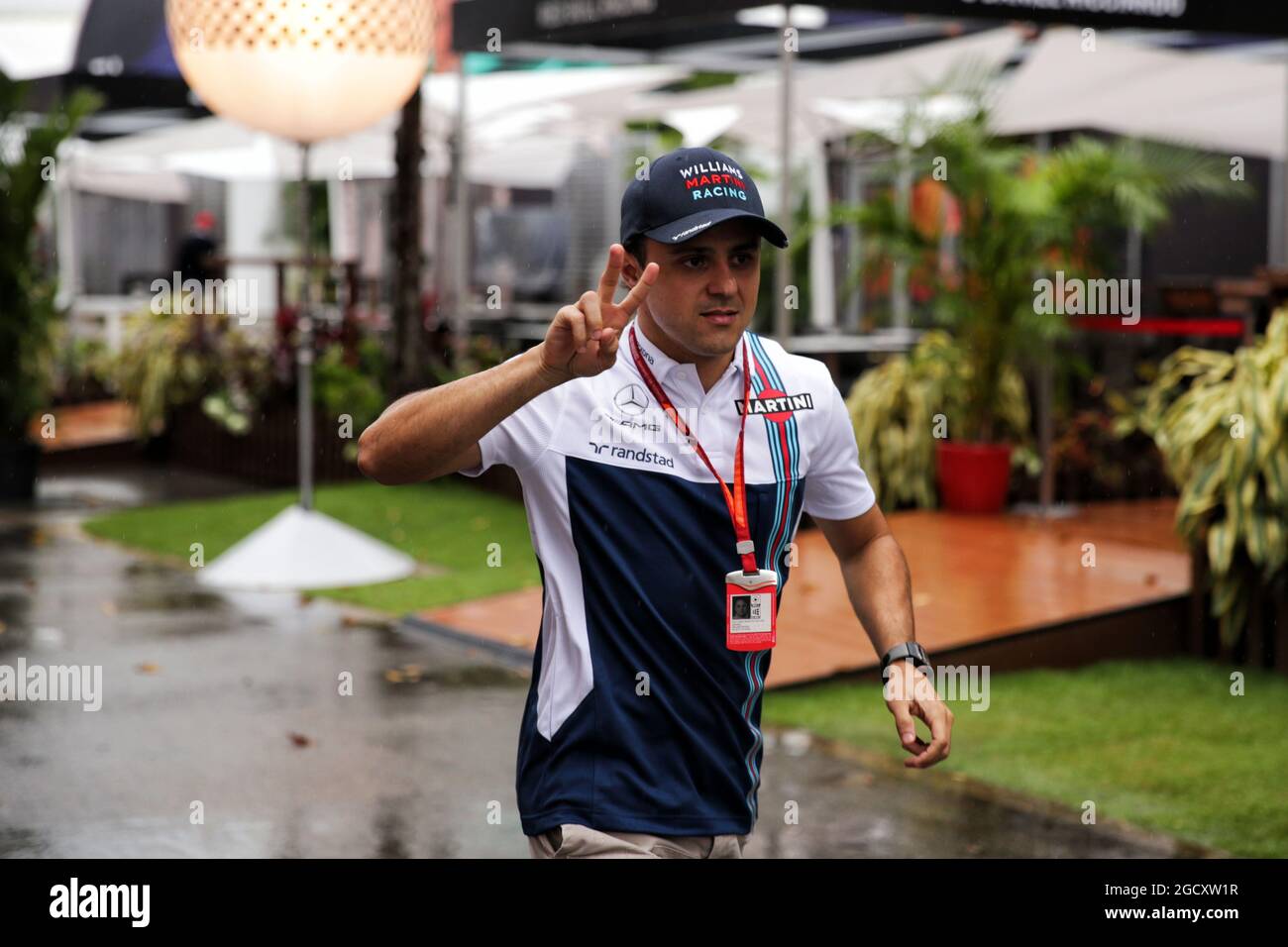 Der BH von William, Großer Preis von Singapur, Sonntag, 17. September 2017. Marina Bay Street Circuit, Singapur. Stockfoto