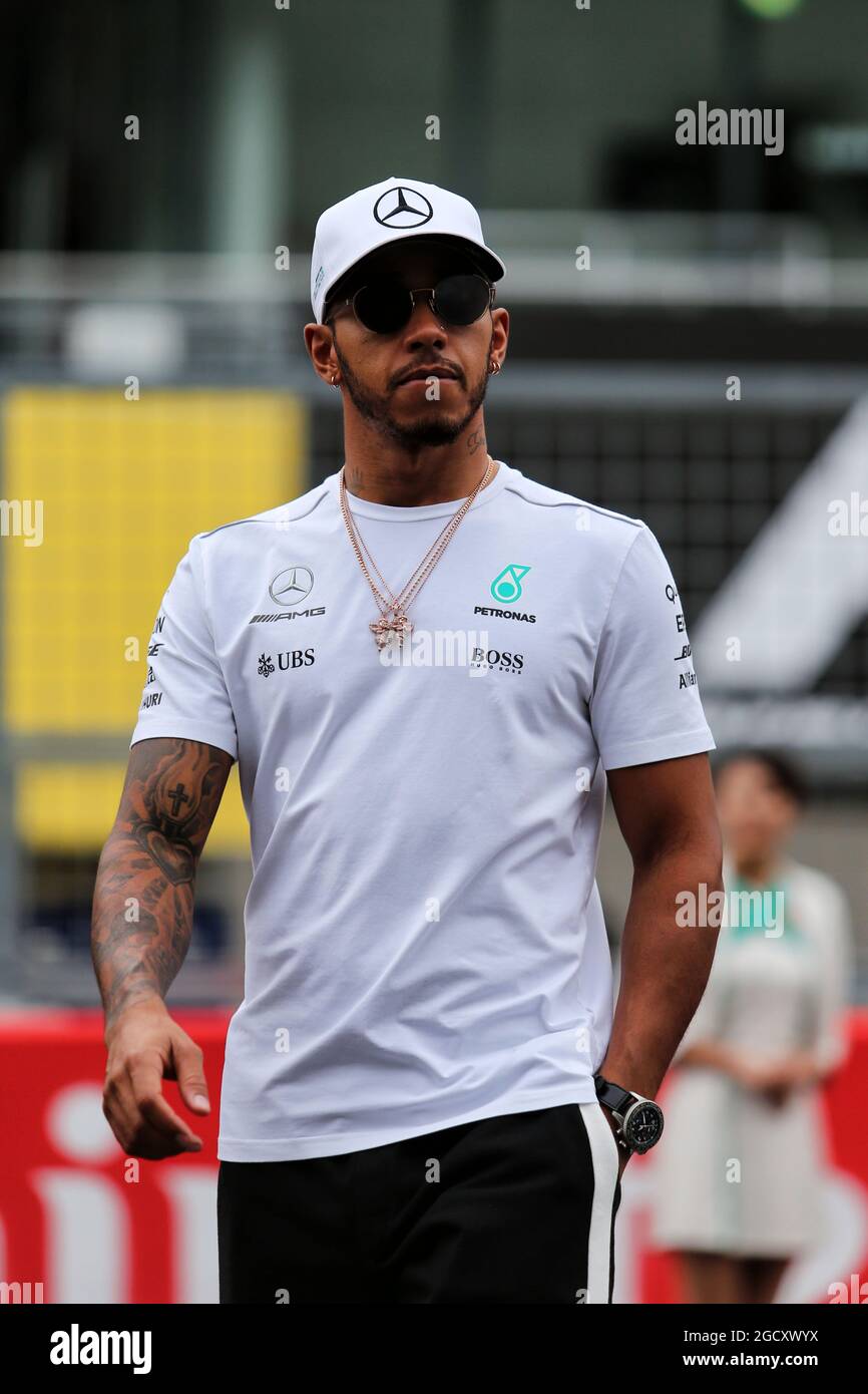 Lewis Hamilton (GBR) Mercedes AMG F1. Großer Preis von Japan, Donnerstag, 5. Oktober 2017. Suzuka, Japan. Stockfoto