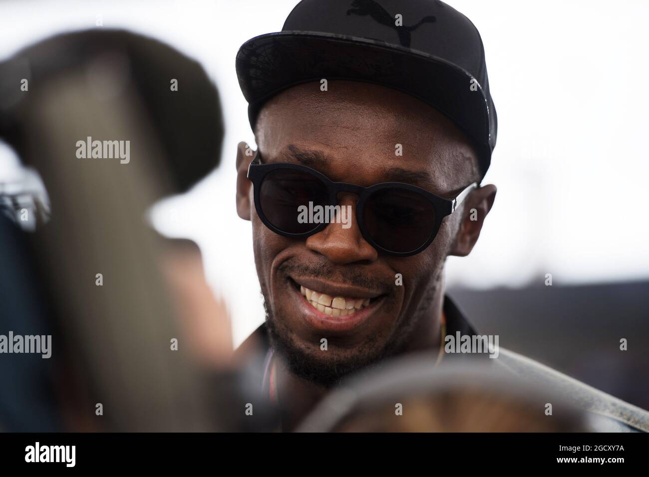 Usain Bolt (JAM)-Athlet. Großer Preis der Vereinigten Staaten, Sonntag, 22. Oktober 2017. Circuit of the Americas, Austin, Texas, USA. Stockfoto