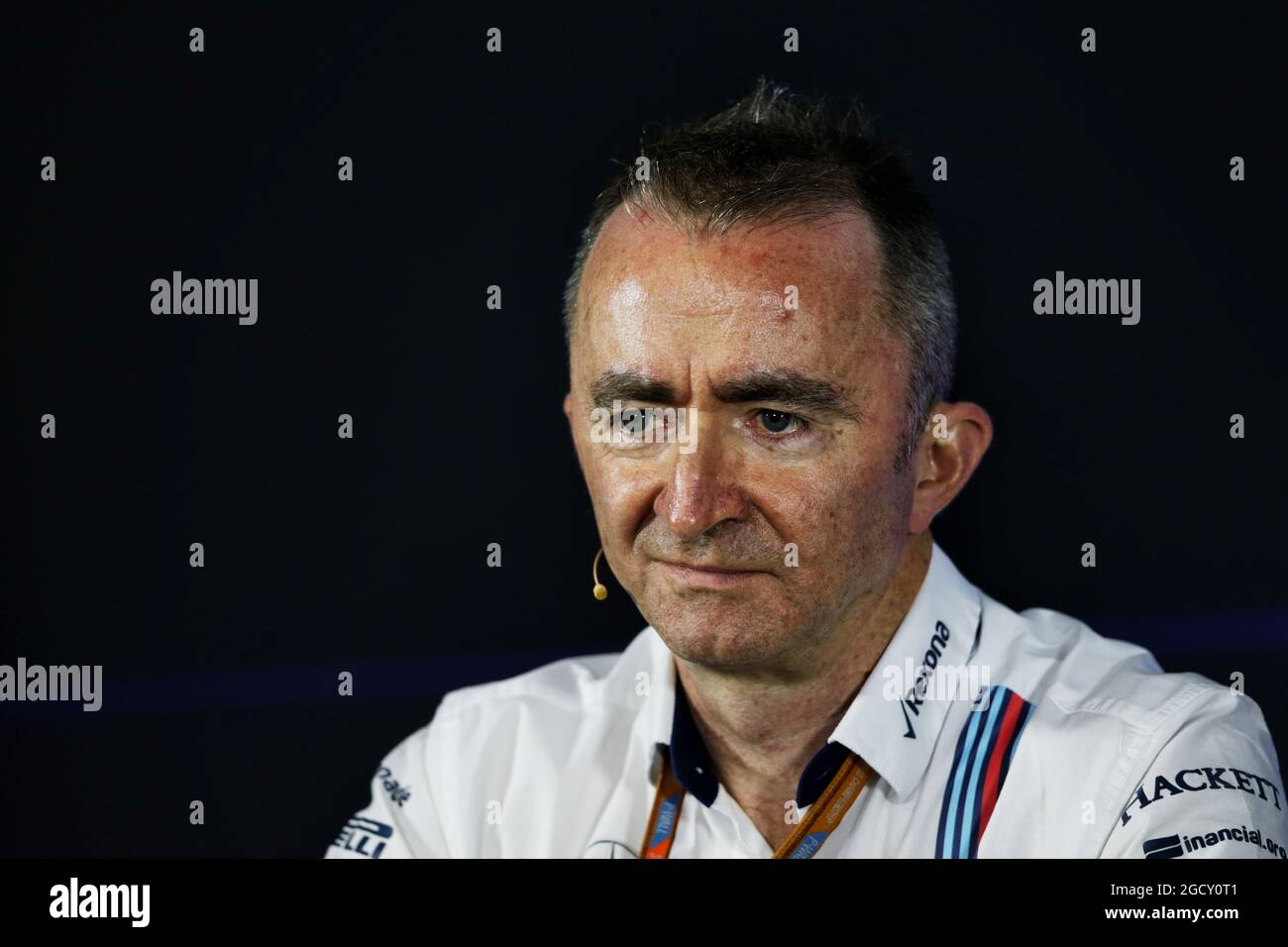 Paddy Lowe (GBR) Williams Chief Technical Officer bei der FIA-Pressekonferenz. Großer Preis von Brasilien, Freitag, 10. November 2017. Sao Paulo, Brasilien. Stockfoto