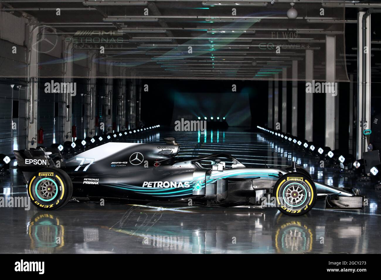 Der Mercedes AMG F1 W09. Mercedes AMG F1 W09 Launch, Donnerstag, 22. Februar 2018. Silverstone, England. Stockfoto