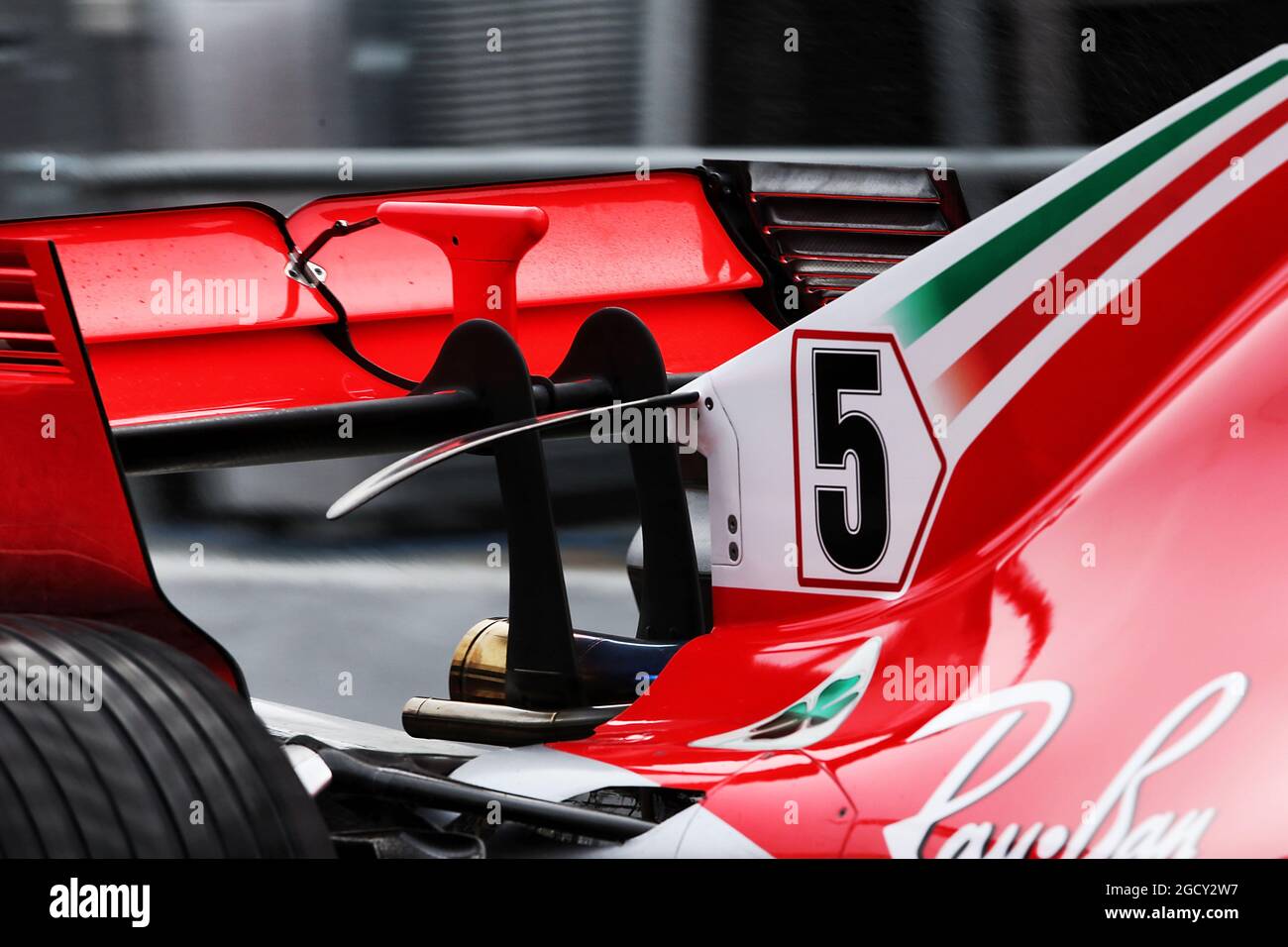 Sebastian Vettel (GER) Ferrari SF71H - Details zur Motorabdeckung. Formel-1-Tests, Tag 4, Donnerstag, 1. März 2018. Barcelona, Spanien. Stockfoto