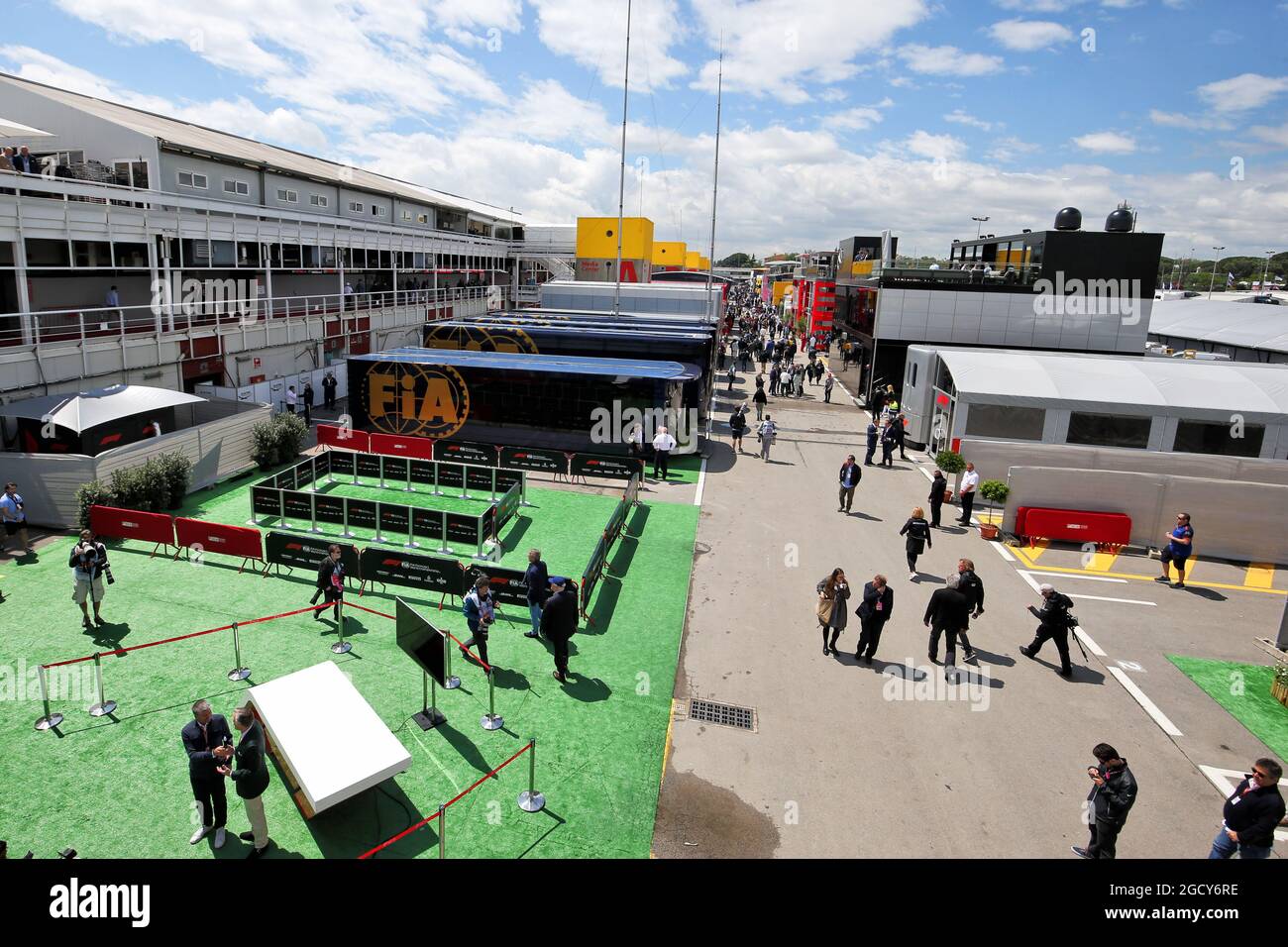 Das Fahrerlager. Großer Preis von Spanien, Sonntag, 13. Mai 2018. Barcelona, Spanien. Stockfoto