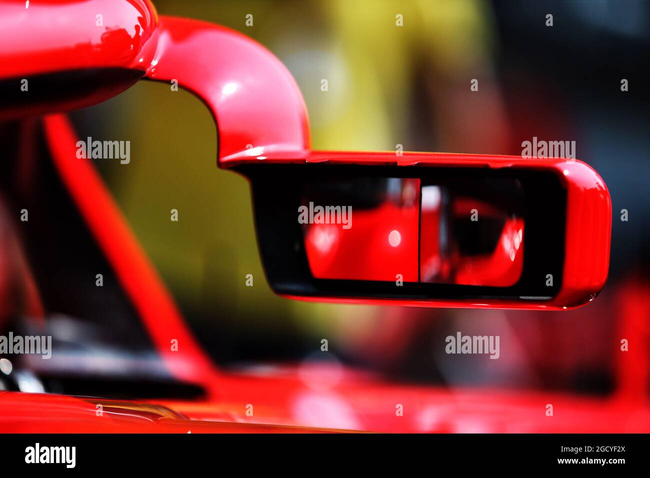 Ferrari SF71H Spiegel. Großer Preis von Italien, Donnerstag, 30. August 2018. Monza Italien. Stockfoto