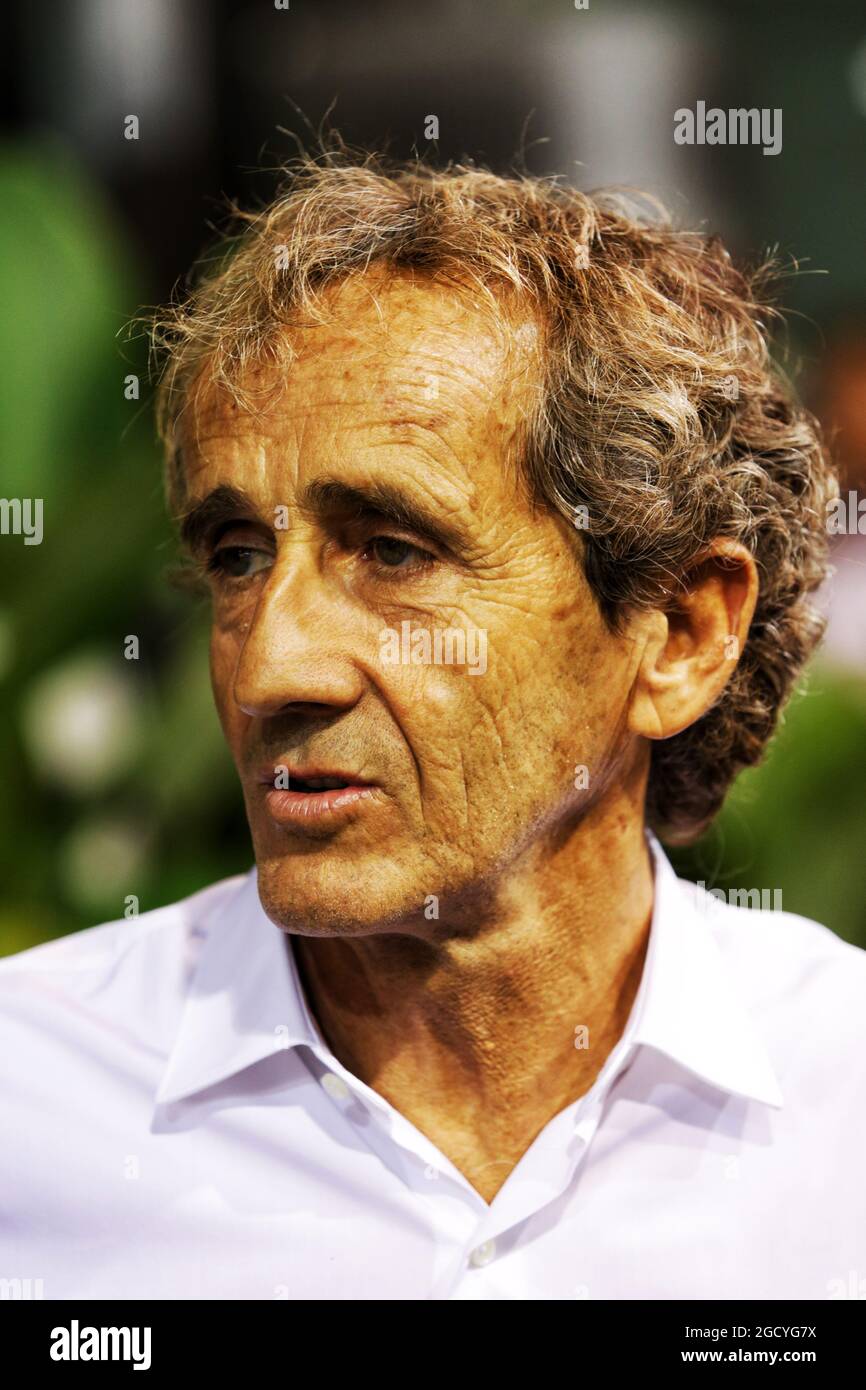 Alain Prost (FRA) Renault Sport F1 Team Special Advisor. Großer Preis von Singapur, Freitag, 14. September 2018. Marina Bay Street Circuit, Singapur. Stockfoto