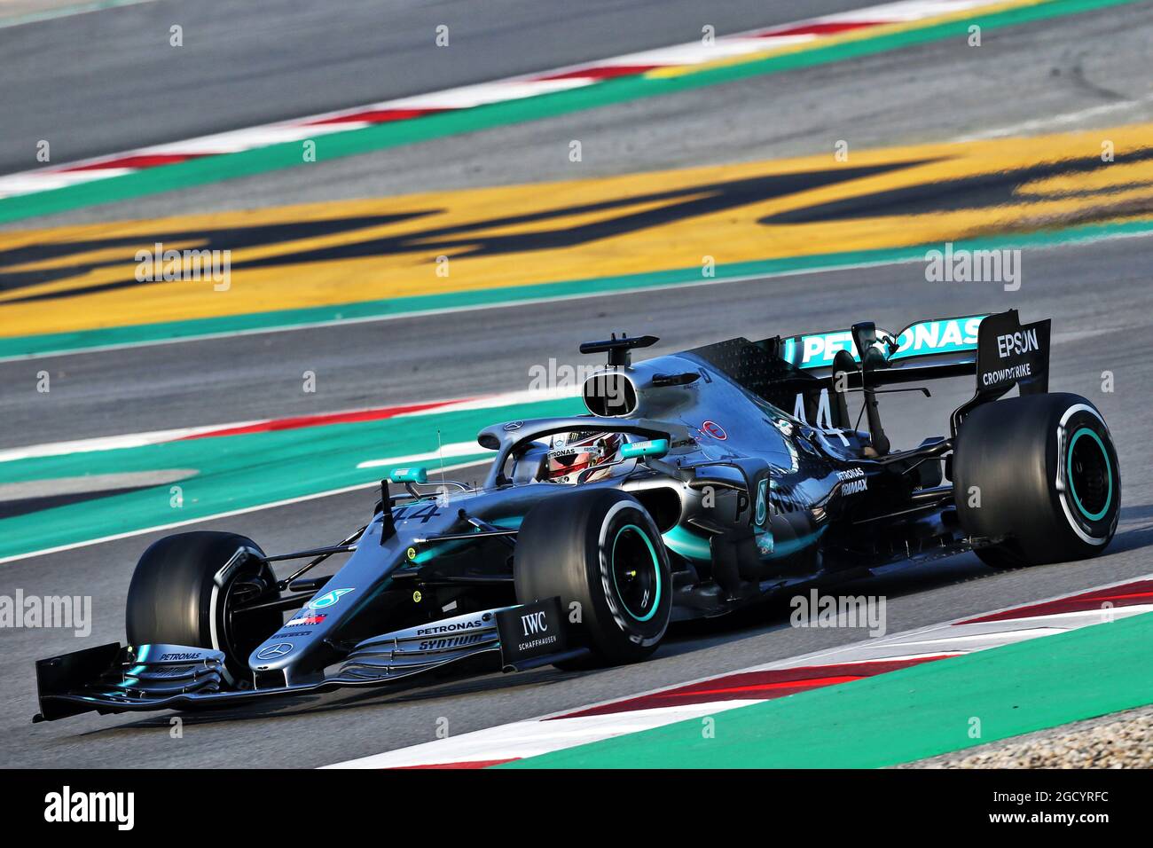 Lewis Hamilton (GBR) Mercedes AMG F1 W10. Formula One Testing, Tag 4, Donnerstag, 21. Februar 2019. Barcelona, Spanien. Stockfoto