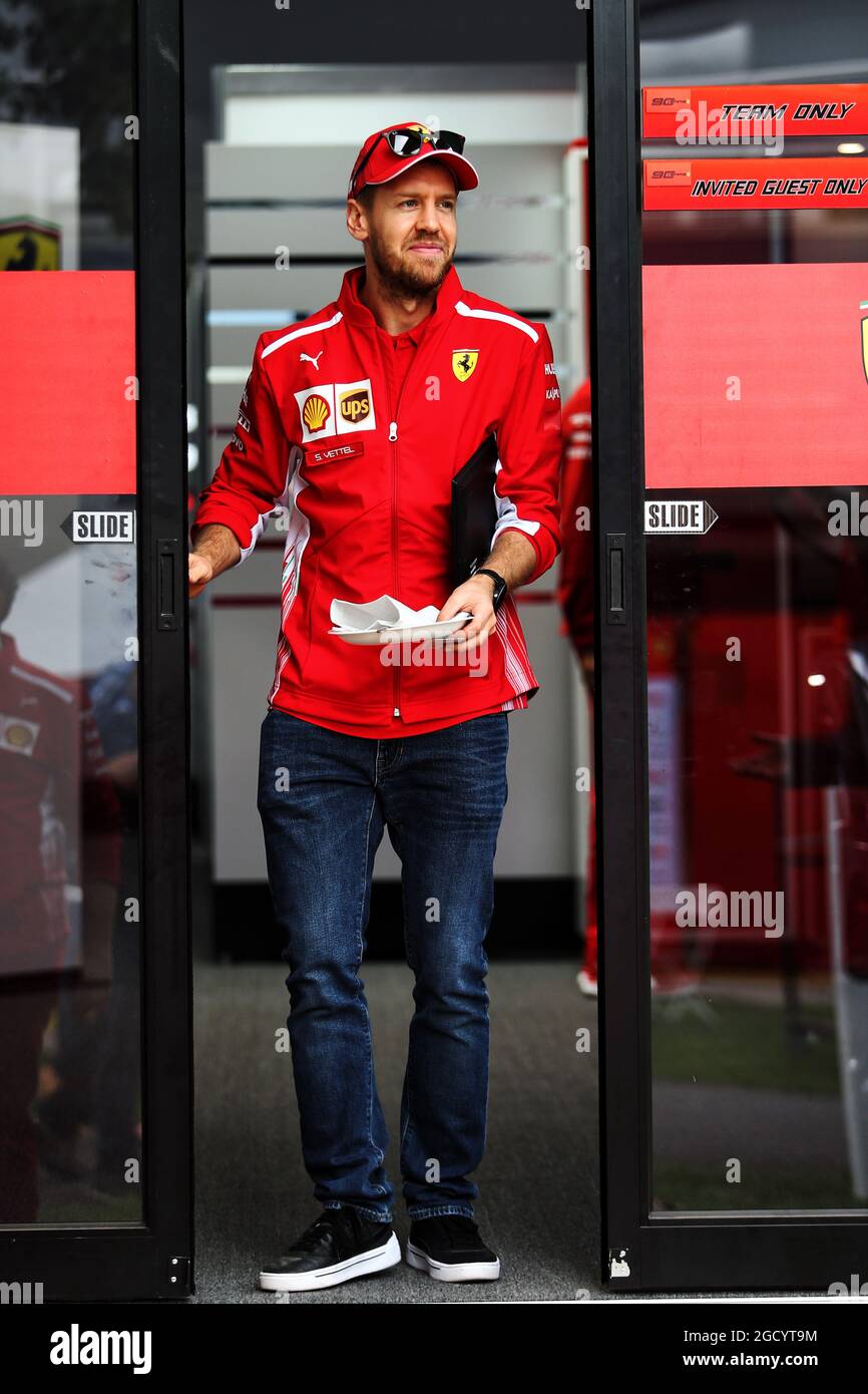 Sebastian Vettel (GER) Ferrari. Großer Preis von Australien, Mittwoch, 13. März 2019. Albert Park, Melbourne, Australien. Stockfoto